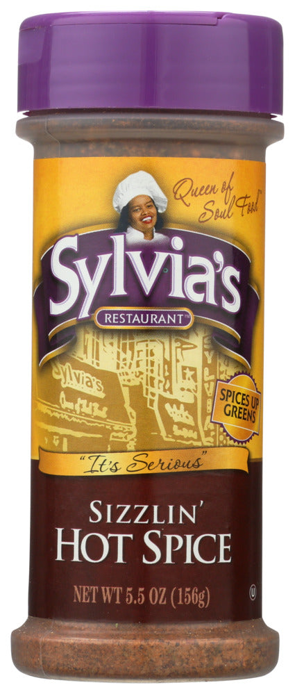 Sylvia's Restaurant Sizzlin' Hot Spice - Case of 12 - 5.5 oz