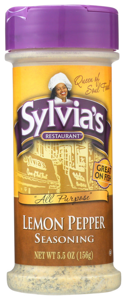 Sylvia's Seasoning Lemon Pepper - Case of 12 - 5.5 OZ