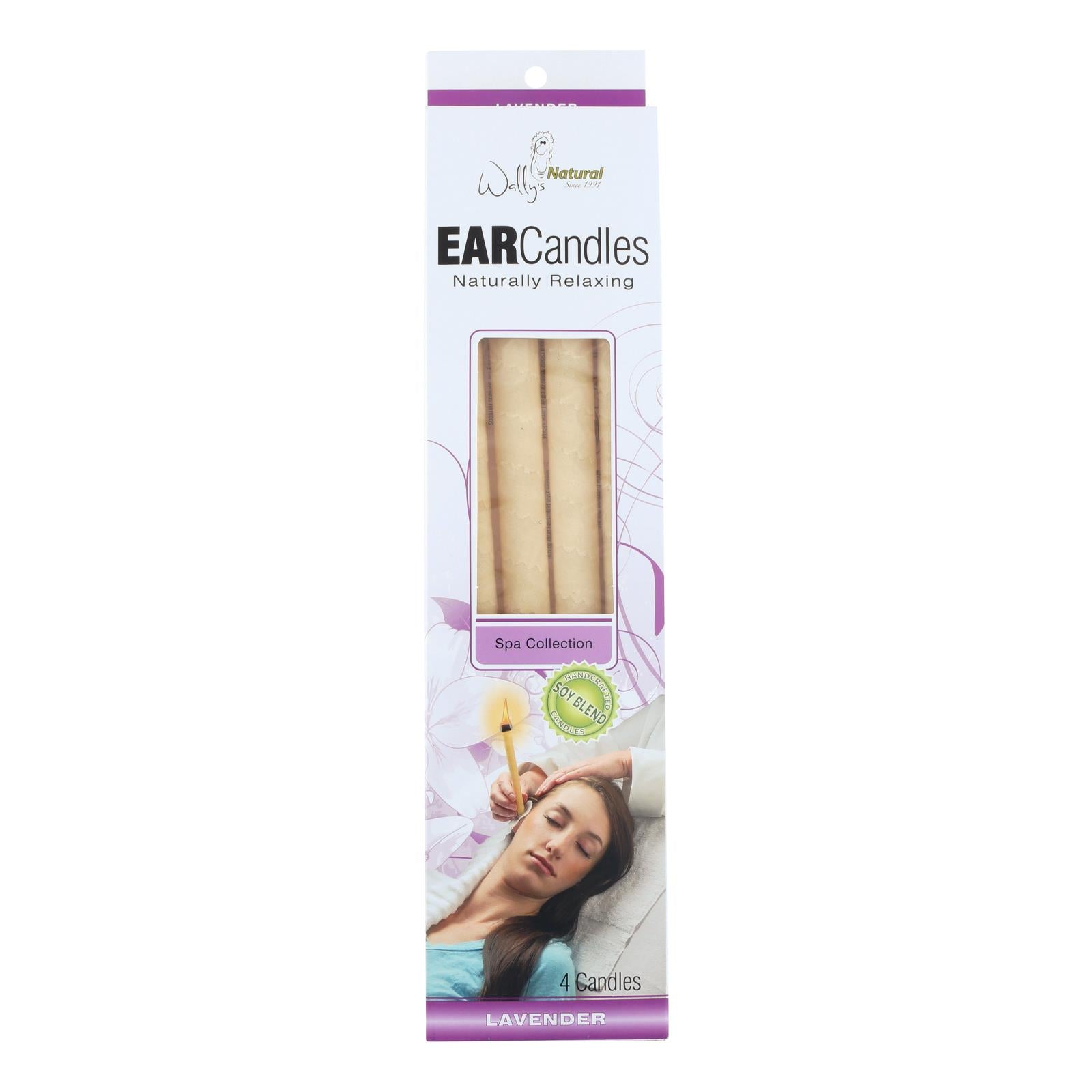 Wally's Ear Candles Lavender Paraffin - 4 Candles