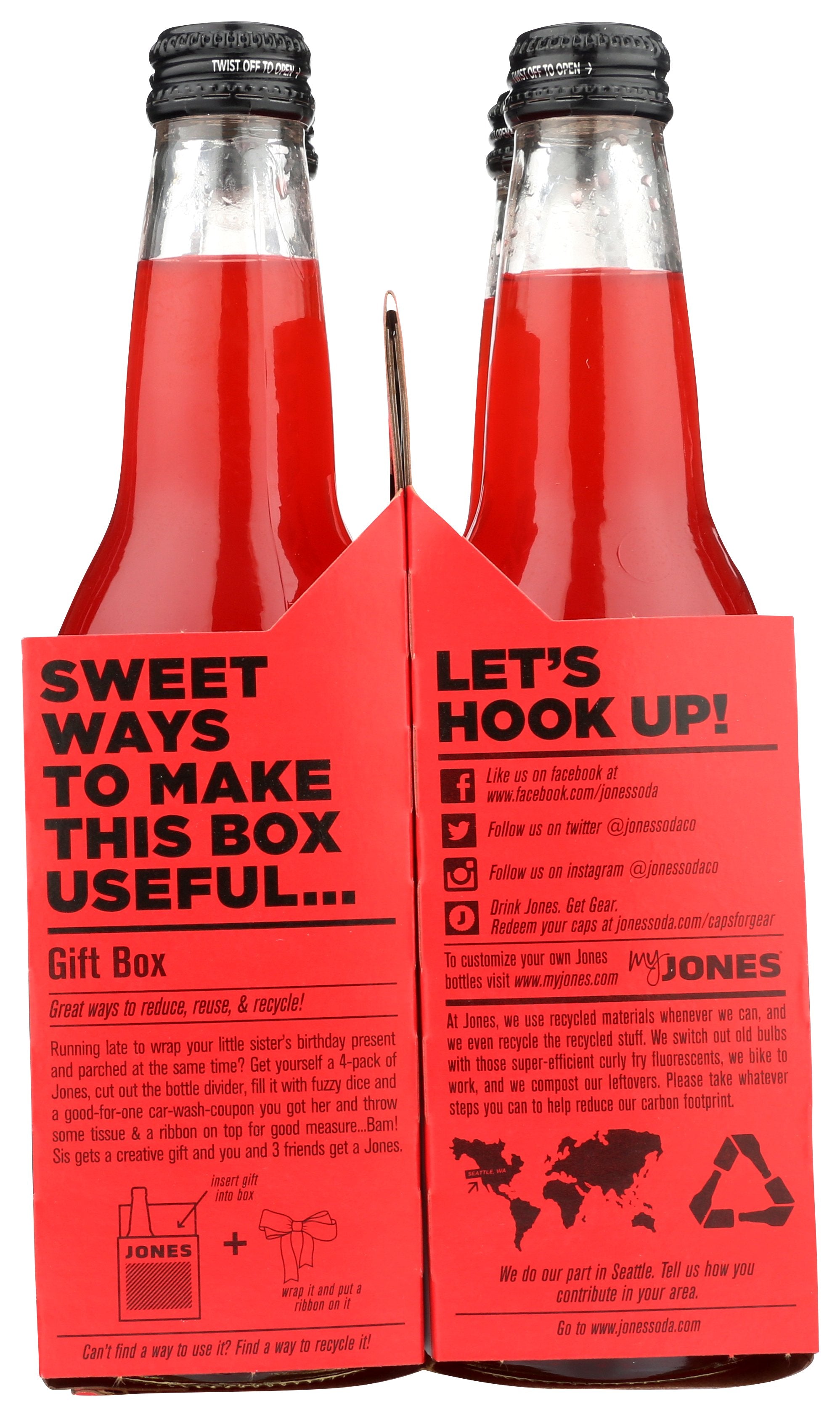 JONES SODA 4PK STRWBRY LIME - Case of 6