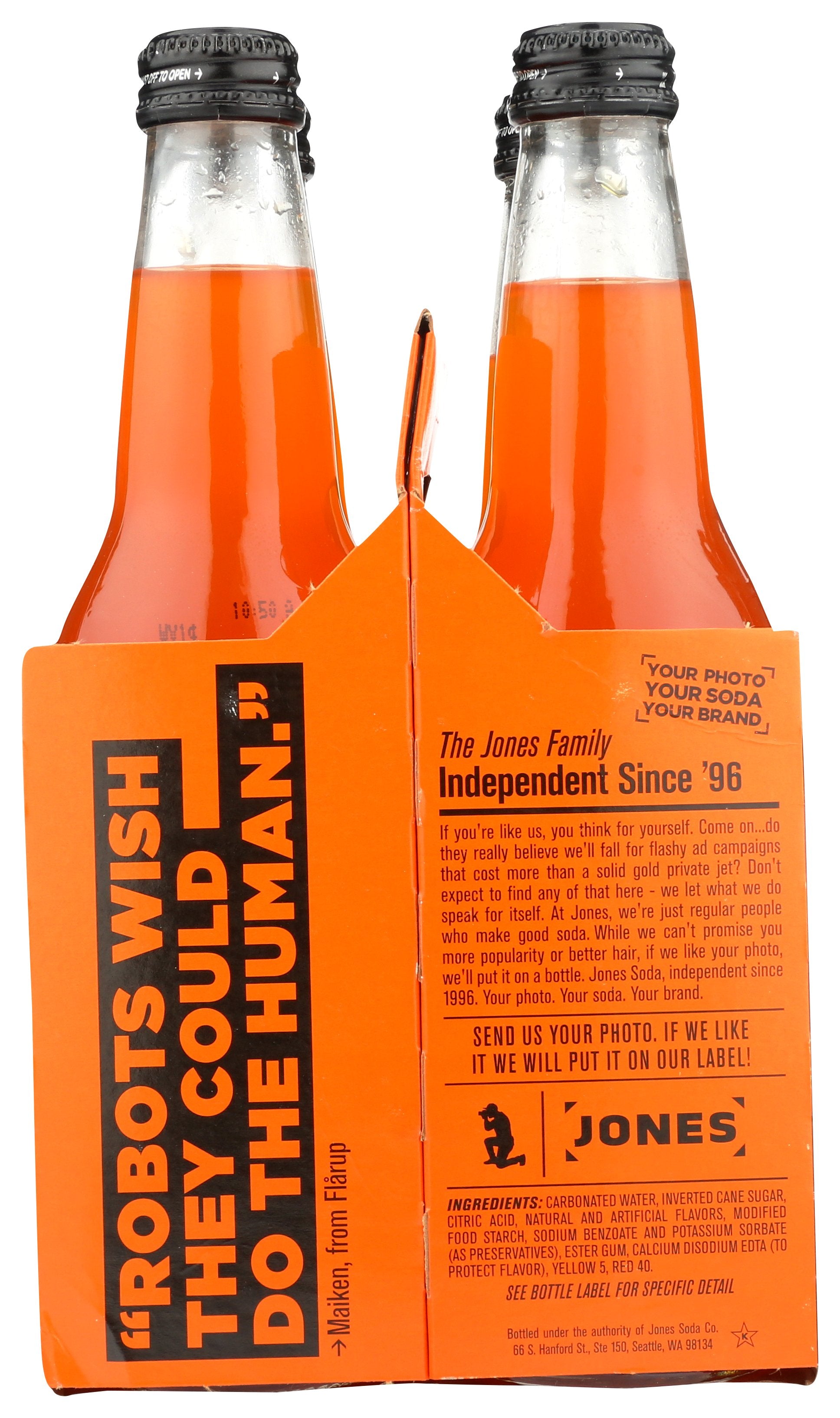 JONES SODA 4PK ORAN & CRM - Case of 6