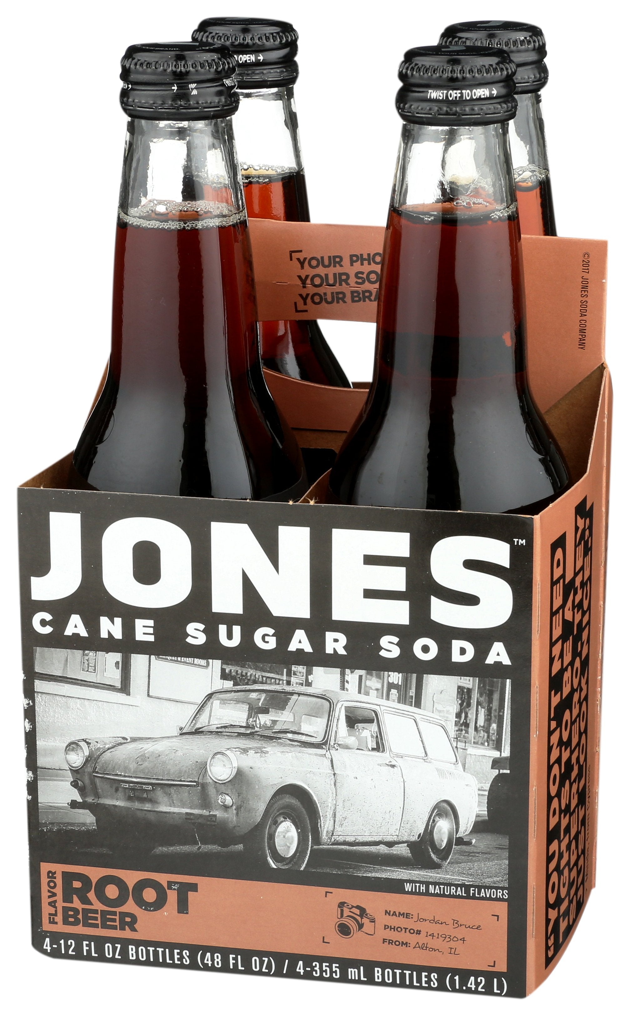 JONES SODA 4PK ROOT BEER - Case of 6