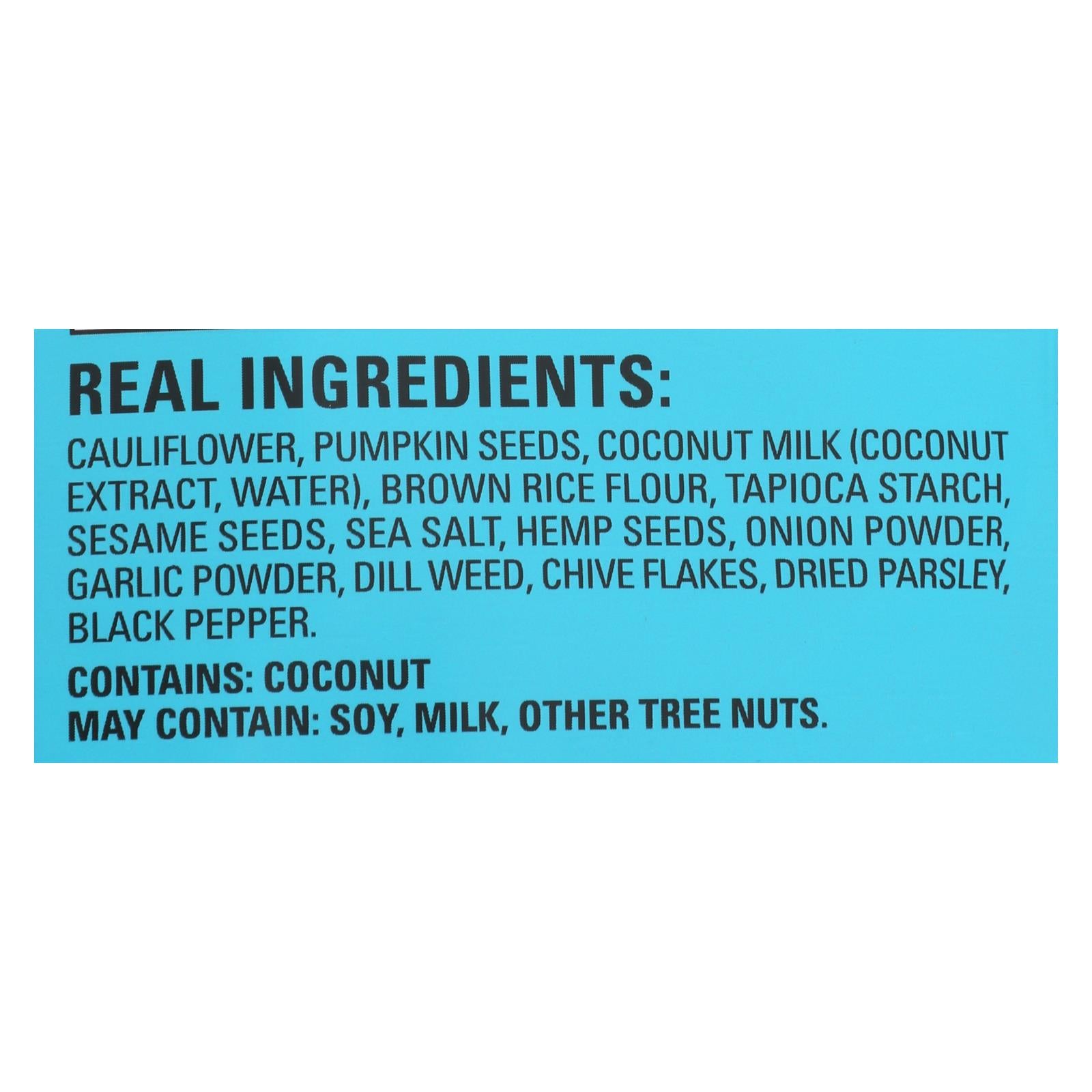Hippie Snacks - Cauliflower Crsps Ranch - Case of 8-2.5 OZ