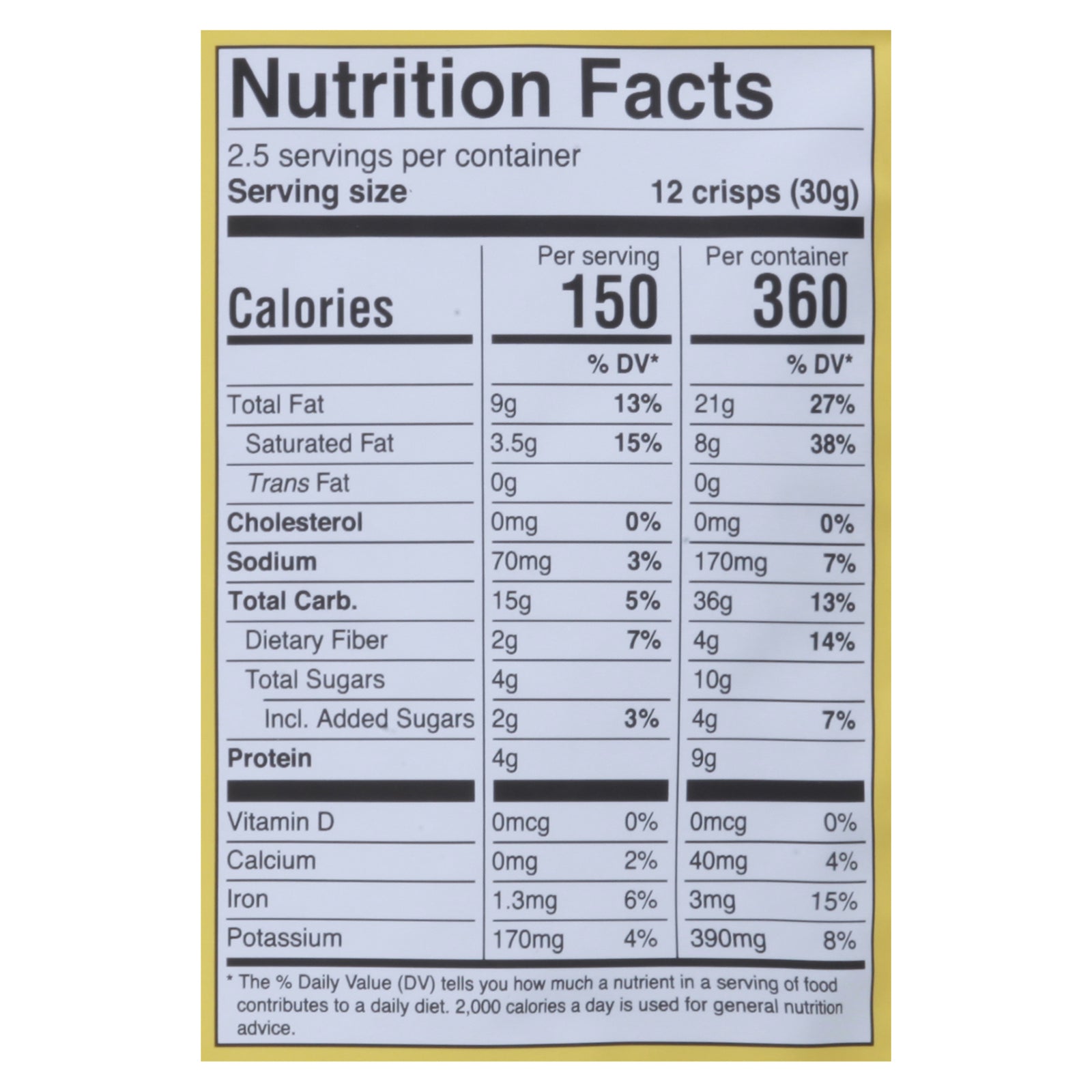 Hippie Snacks - Banana Bread Crisps Orig - CS of 8-2.5 OZ