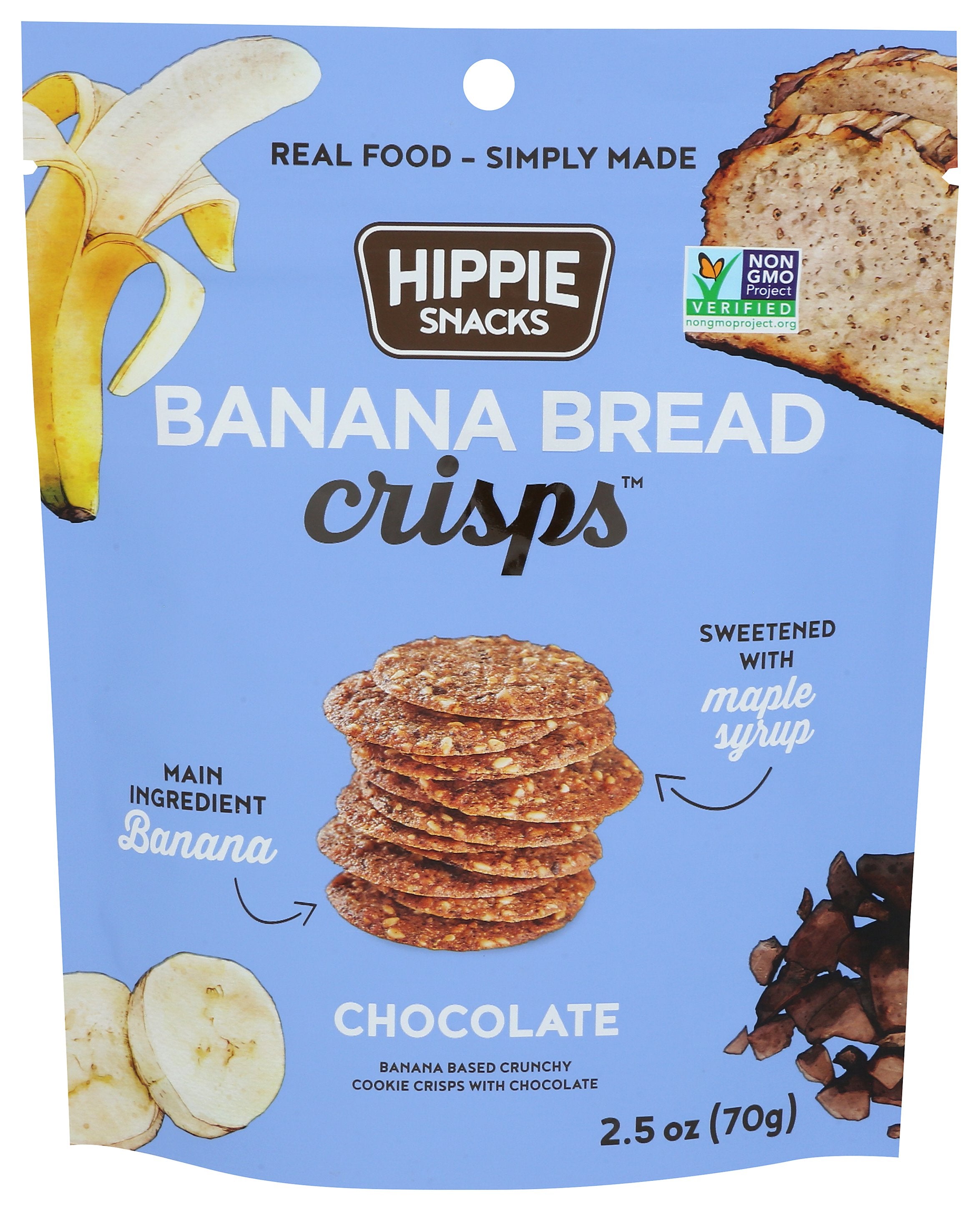 HIPPIE SNACKS CRISPS BANANA BREAD CHOC - Case of 8