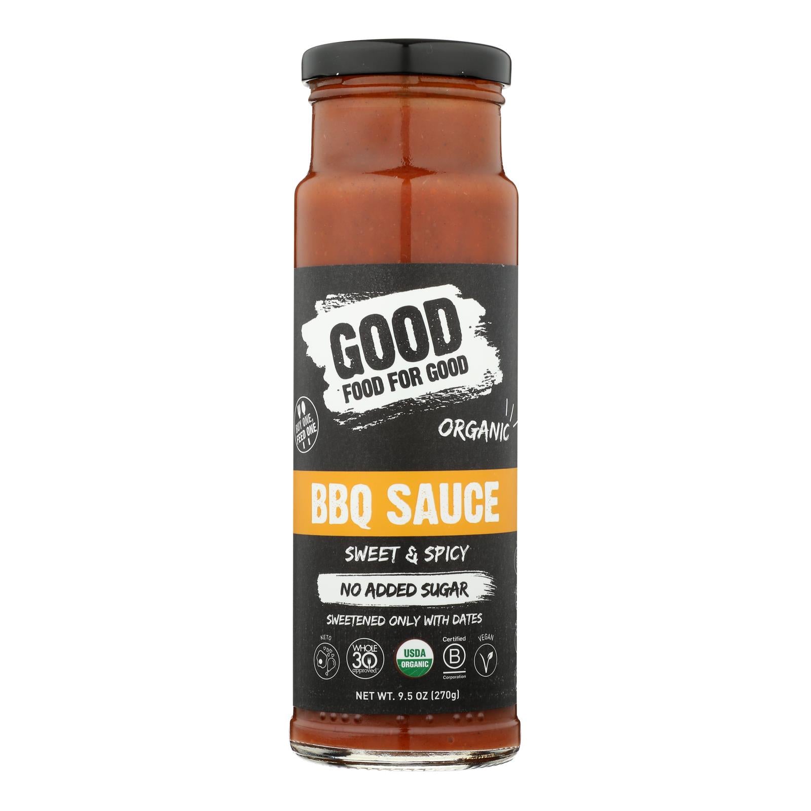 Good Food For Good - Bbq Sauce Sweet & Spicy - Case Of 6-9.5 Oz