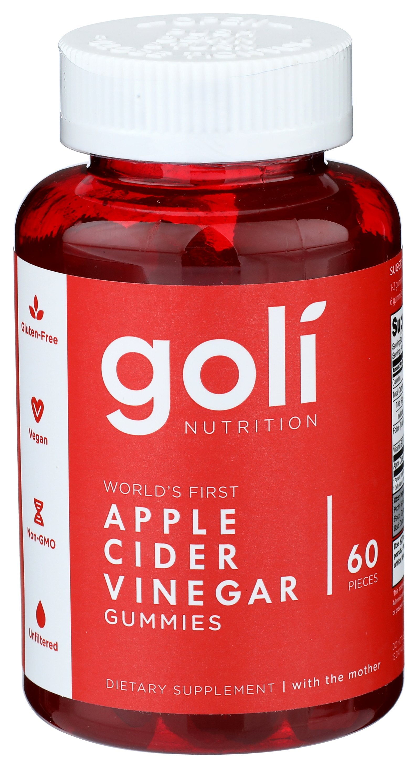 GOLI NUTRITION APPLE CIDER VINEGAR GMMY [APPLE CIDER VINEGAR GUMMIES - 60 PC]