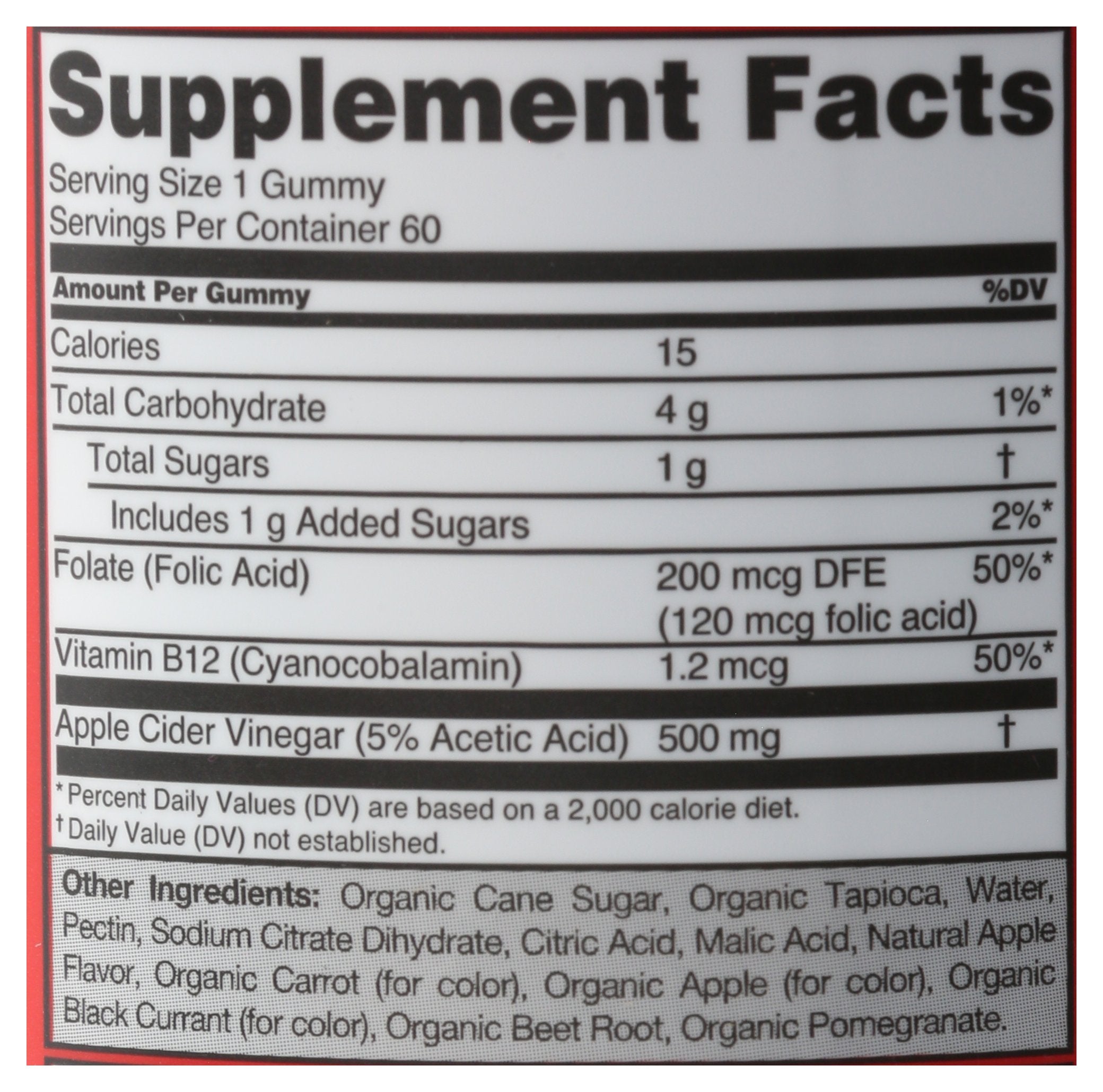 GOLI NUTRITION APPLE CIDER VINEGAR GMMY [APPLE CIDER VINEGAR GUMMIES - 60 PC]