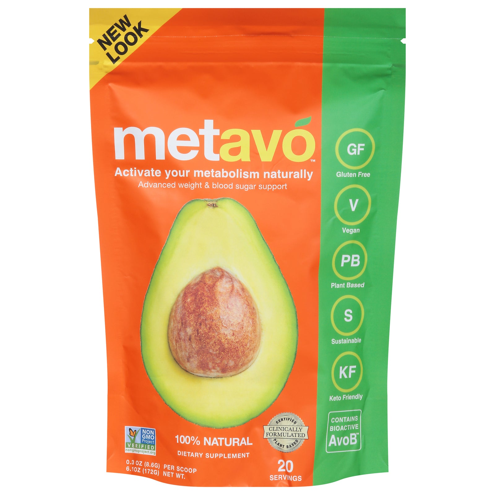 Metavo - Metabolism Suprt Powder - Case of 3-6.1 OZ