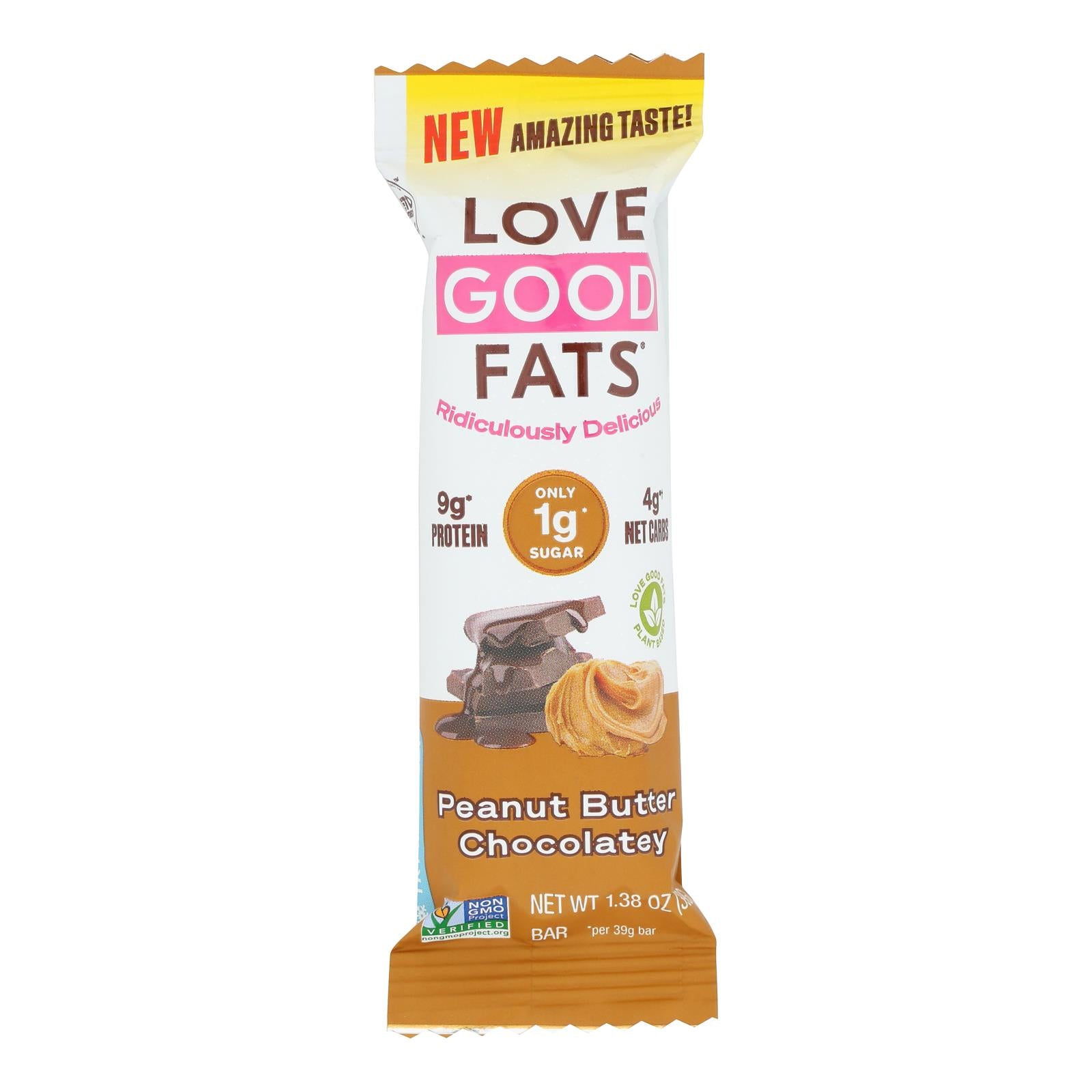 Love Good Fats - Bar Pb Chocolate - Case of 12 - 1.38 OZ