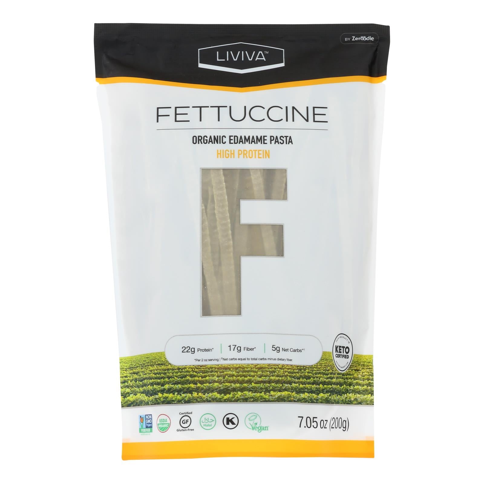 Liviva - Fettuccine Edamame - Case Of 6 - 7.05 Oz