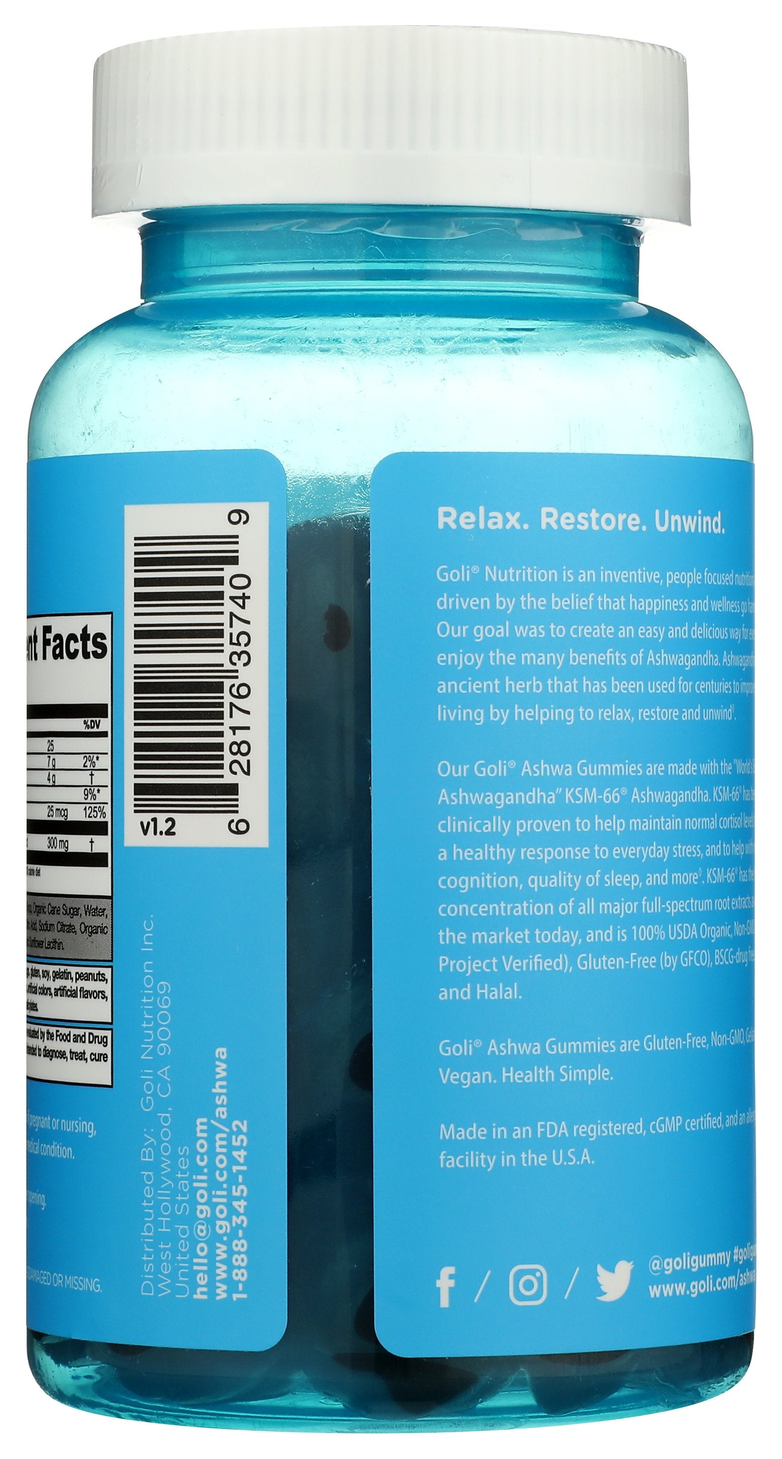 GOLI NUTRITION ASHWAGANDHA GUMMIES [Ashwagandha Gummies - 60 PC]