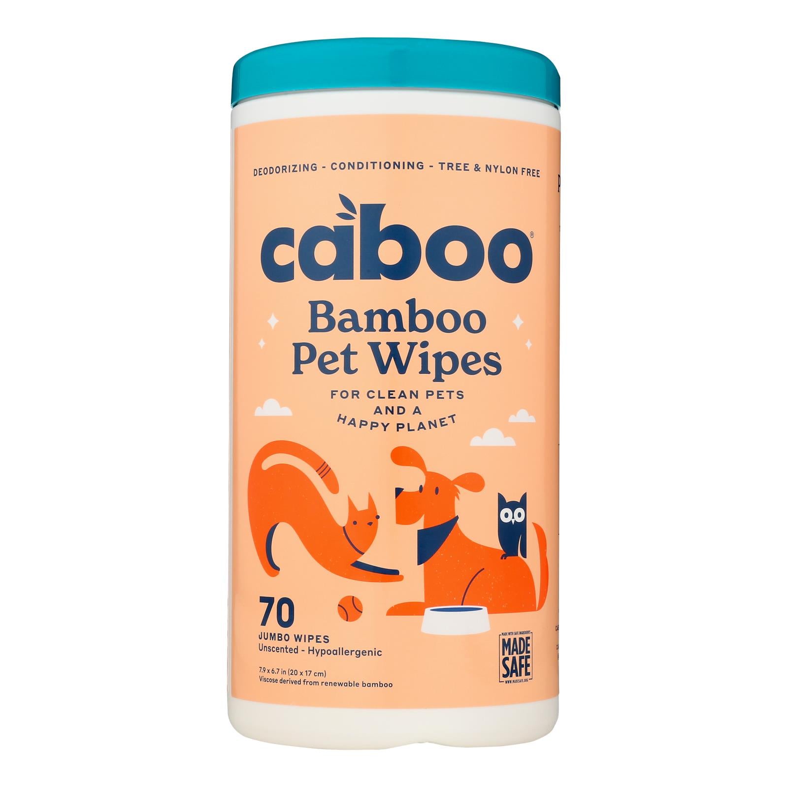 Caboo - Wipes Bamboo Pet - Case Of 8-70 Ct