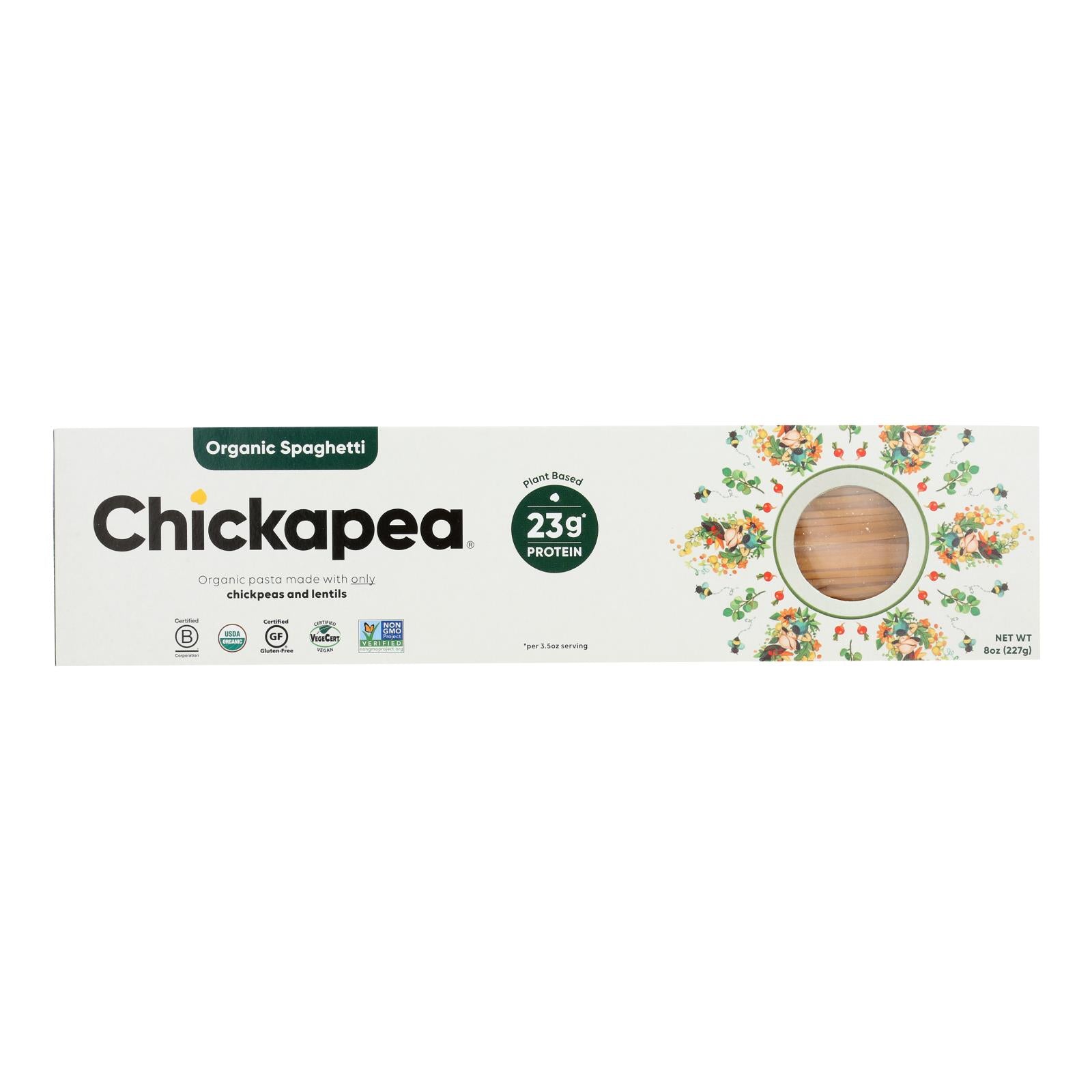 Chickapea Pasta - Pasta Organic Spaghetti - Case Of 6 - 8 Oz