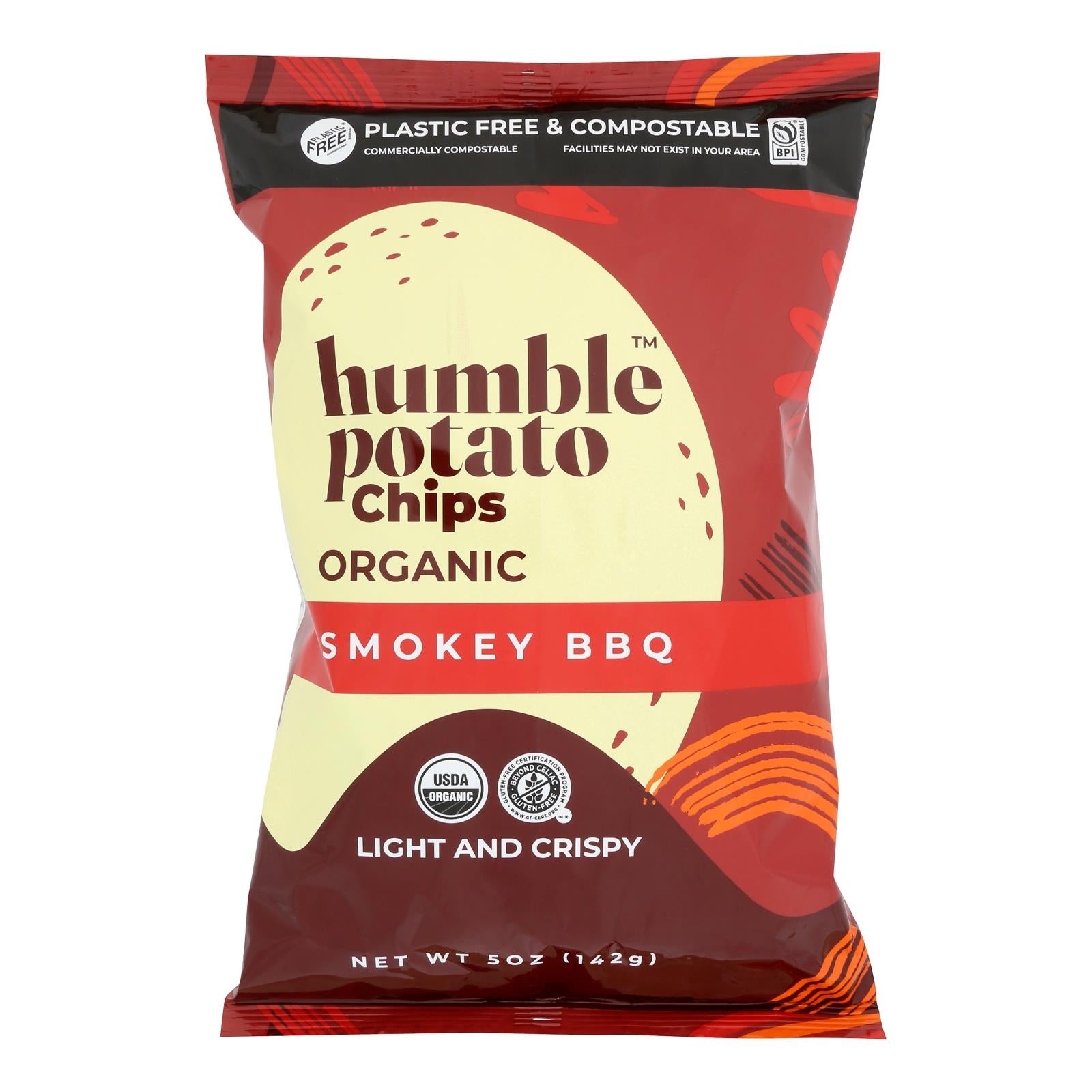 Humble Potato Chips - Chips Potato Smokey Bbq - Case of 12-5 OZ