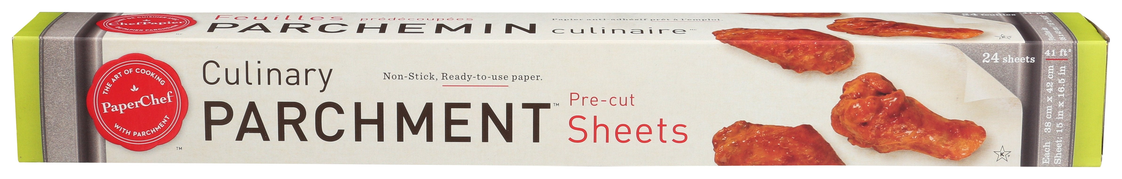 PAPER CHEF PARCHMENT SHEET PRE CUT - Case of 12