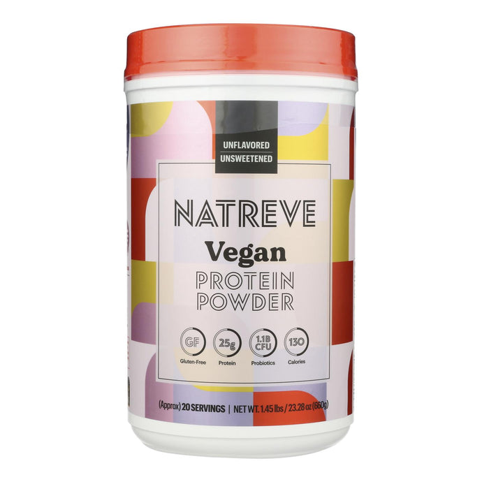 Natreve - Protein Powder Unflav Vegan - Case Of 4-23.8 Oz