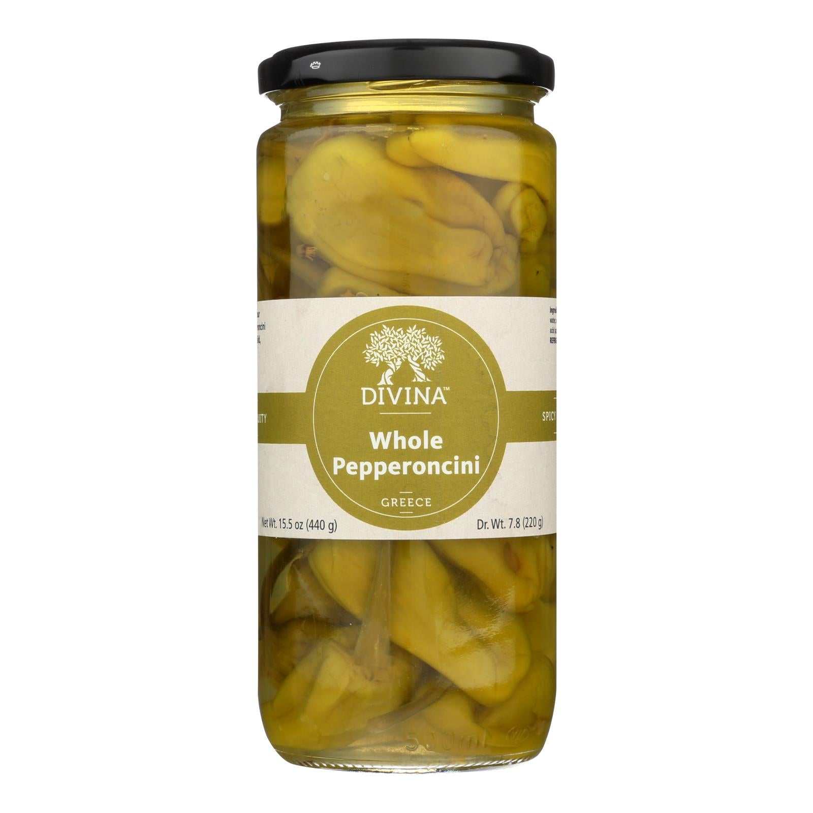 Divina - Pepperoncini All Natural - Case of 6-15.5 Ounces