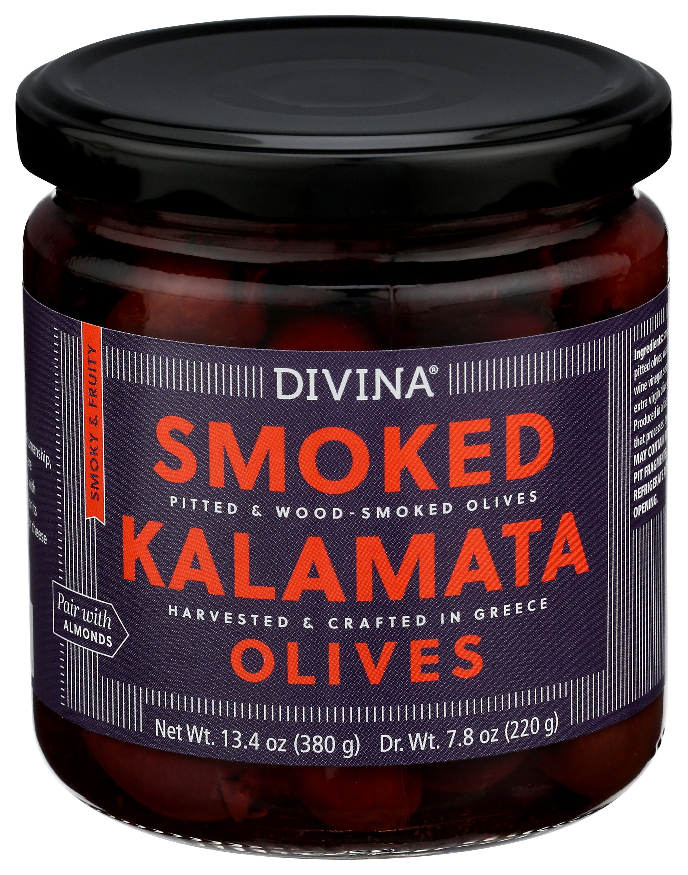 DIVINA OLIVES SMOKED KALAMATA - Case of 6