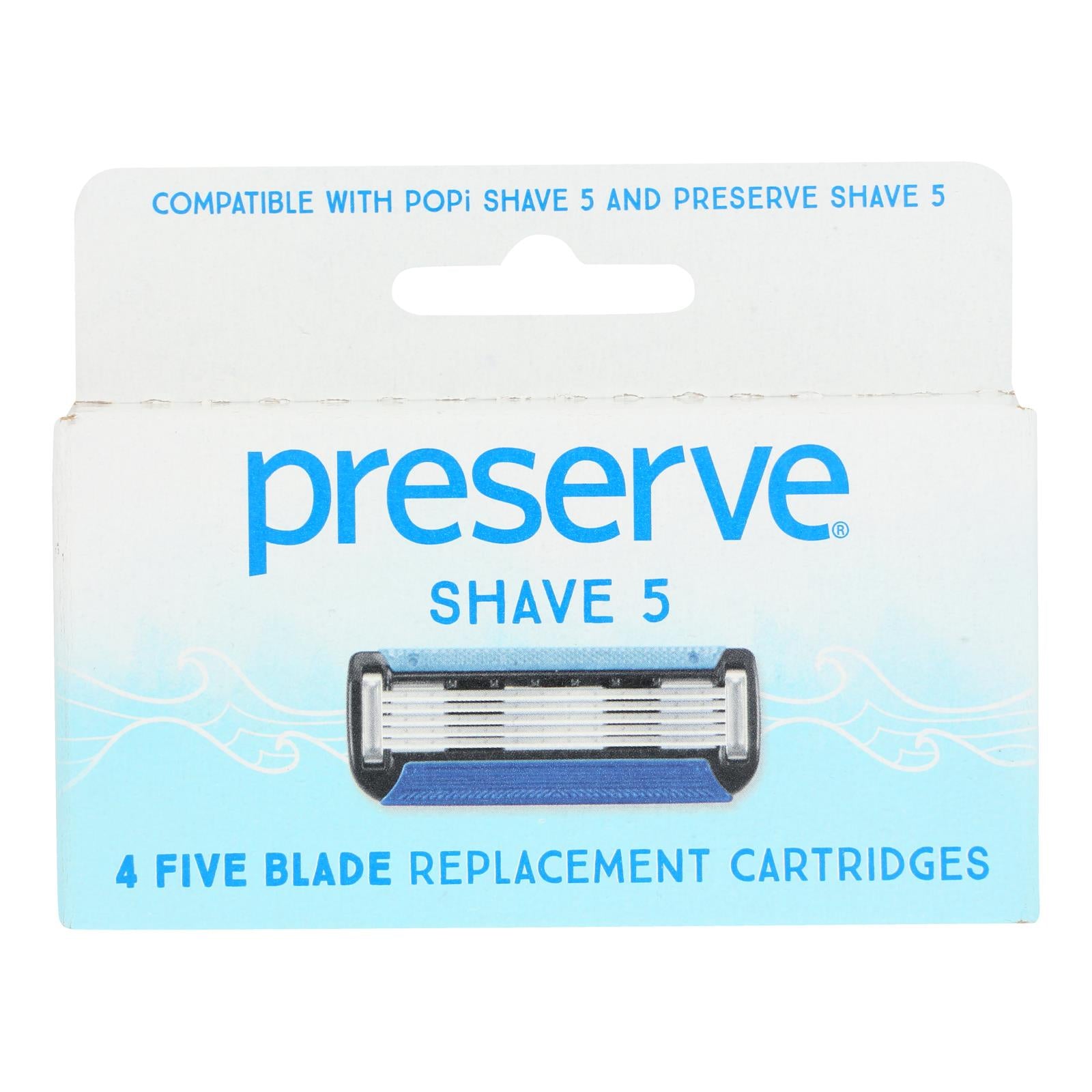 Preserve - Razor Blades Popi 5 Refil - Case of 6-4 CT