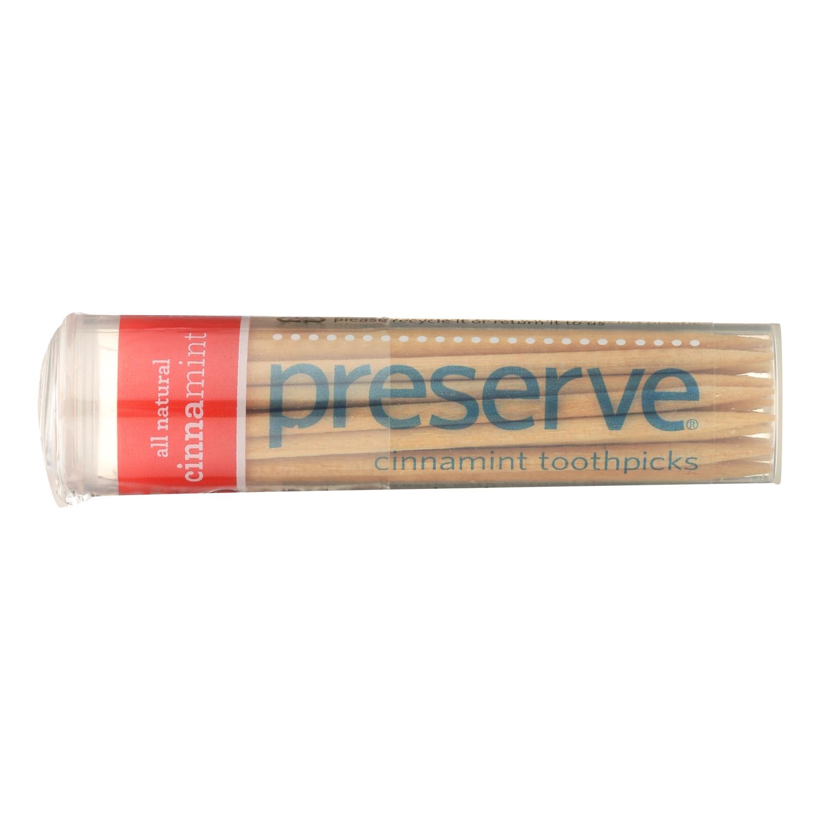 Preserve Flavored Toothpicks Cinnamint - 35 Pieces - Case of 24