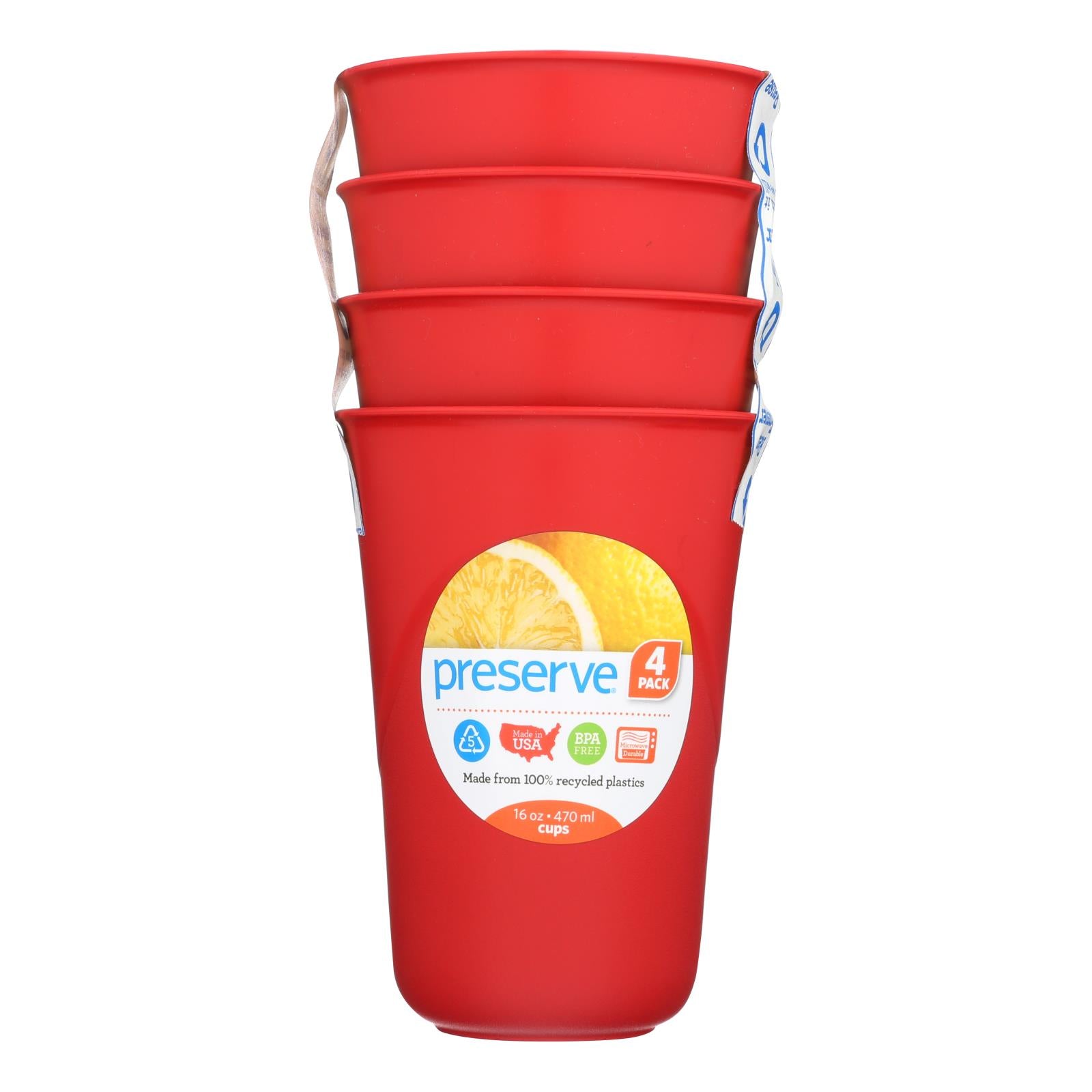 Preserve Everyday Cups - Pepper Red - Case Of 8 - 4 Packs