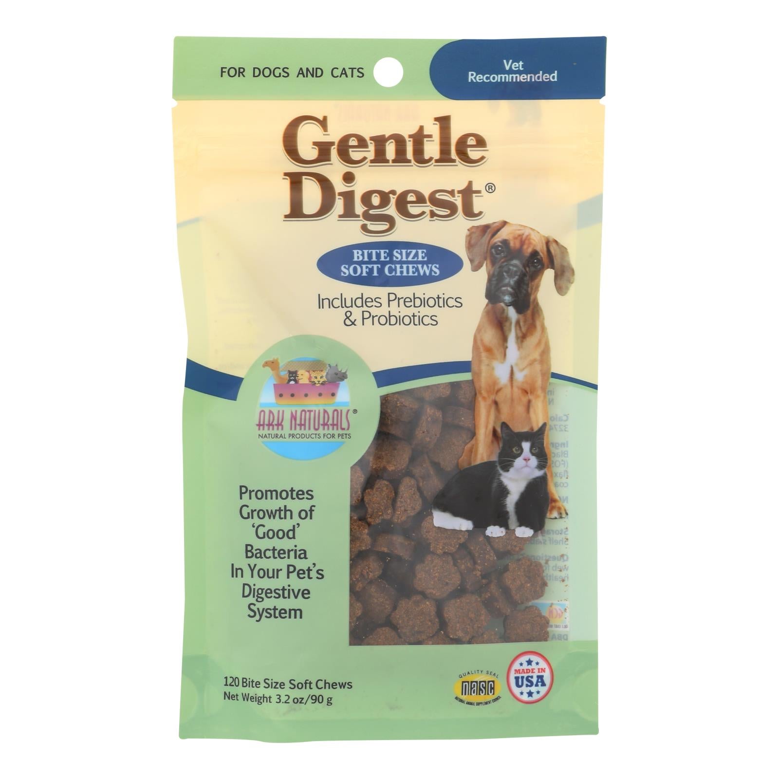 Ark Naturals - Gentle Digest Cat Dog Chew - 1 Each-3.2 Ounces