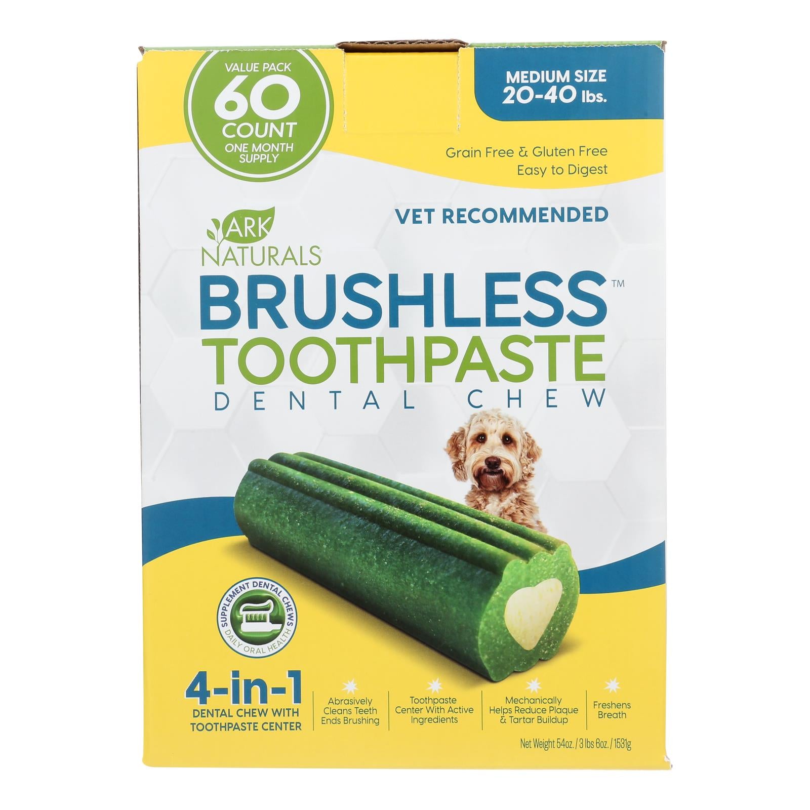 Ark Naturals - Brushless Toothpaste Medium - 1 Each - 60 CT