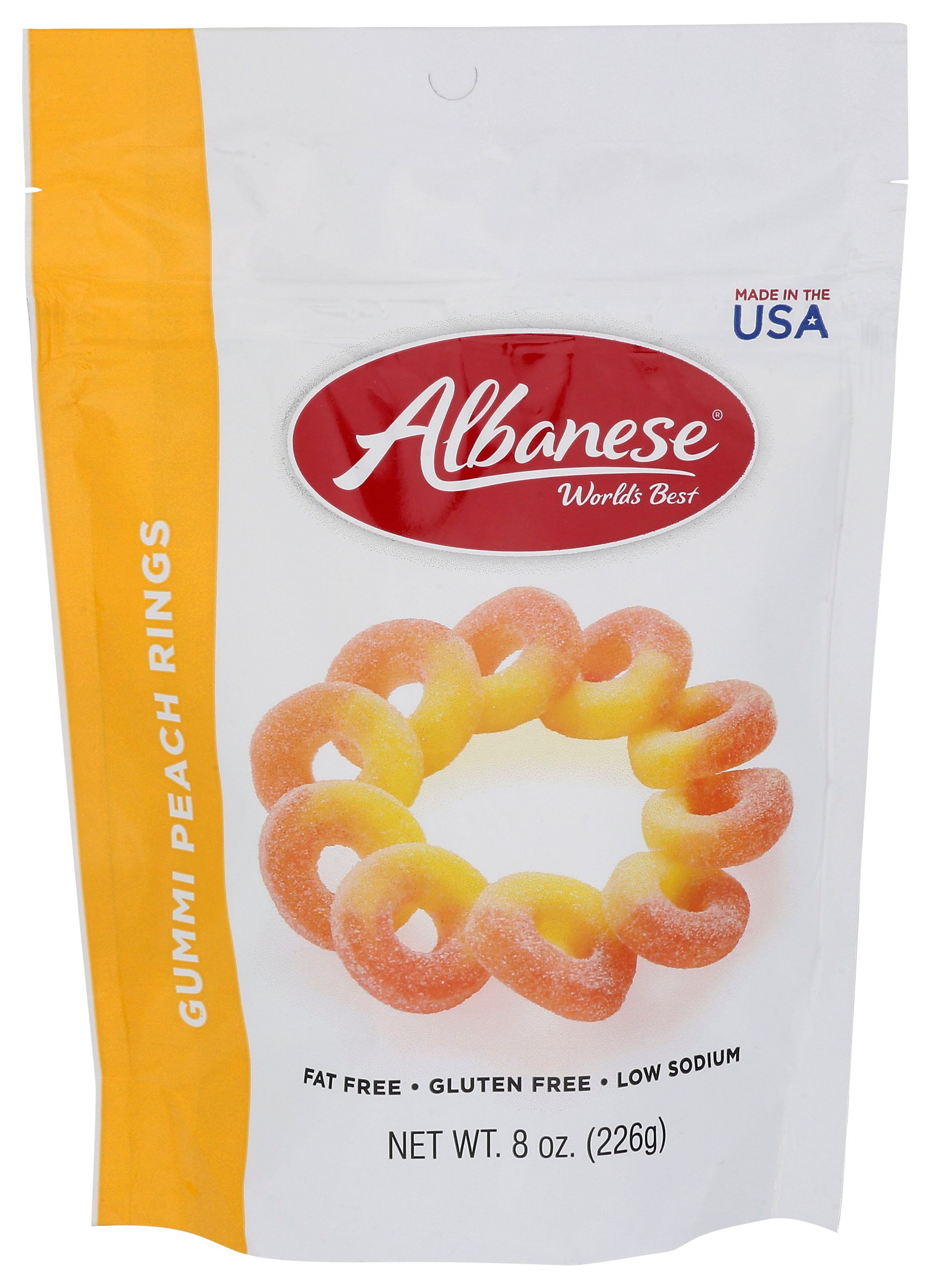 ALBANESE GUMMI PEACH RING - Case of 6