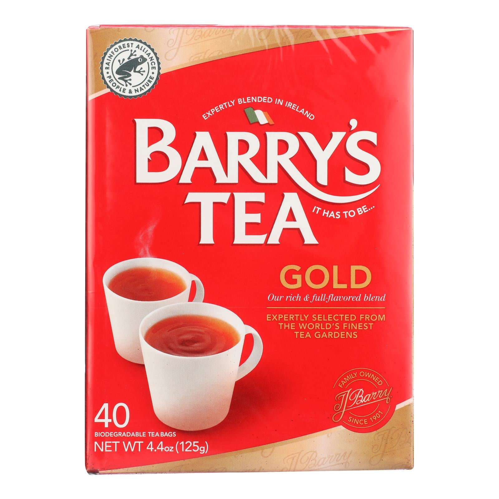 Barry's Tea - Tea - Gold Blend - Case Of 6 - 40 Bags