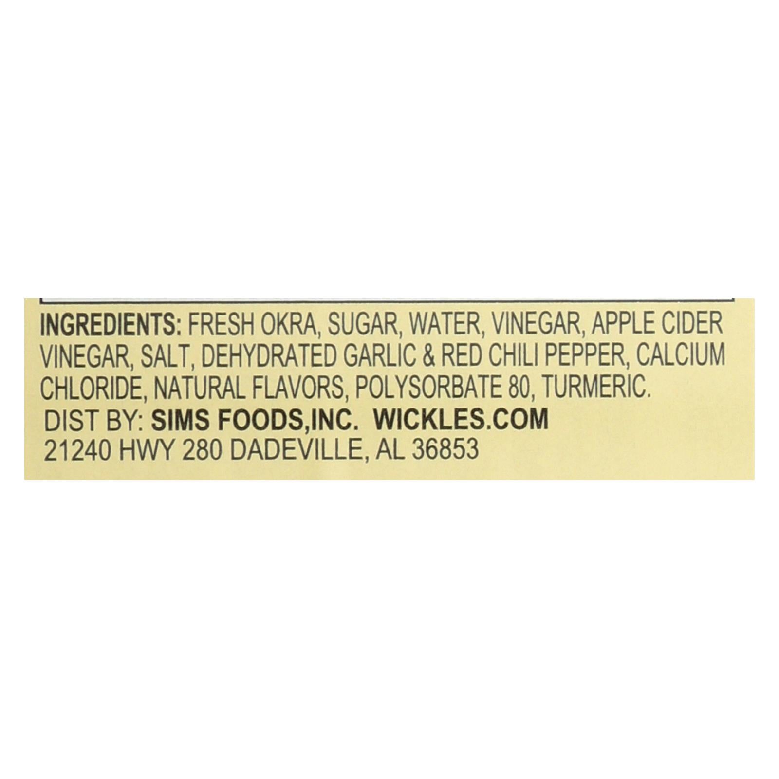 Wickles Wicked Okra  - Case of 6 - 16 FZ