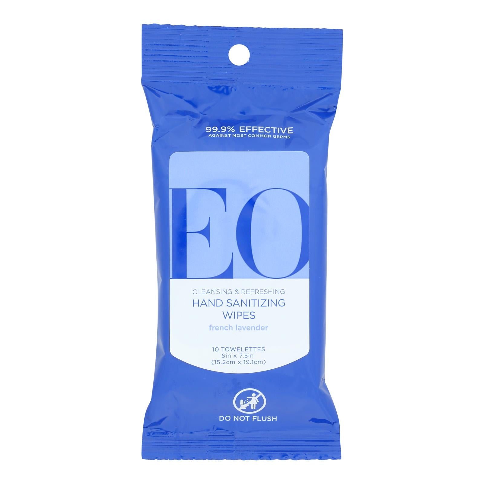 Eo Products - Hand Sanitizer Wipes Display Center - Lavender - Case Of 6 - 10 Pack