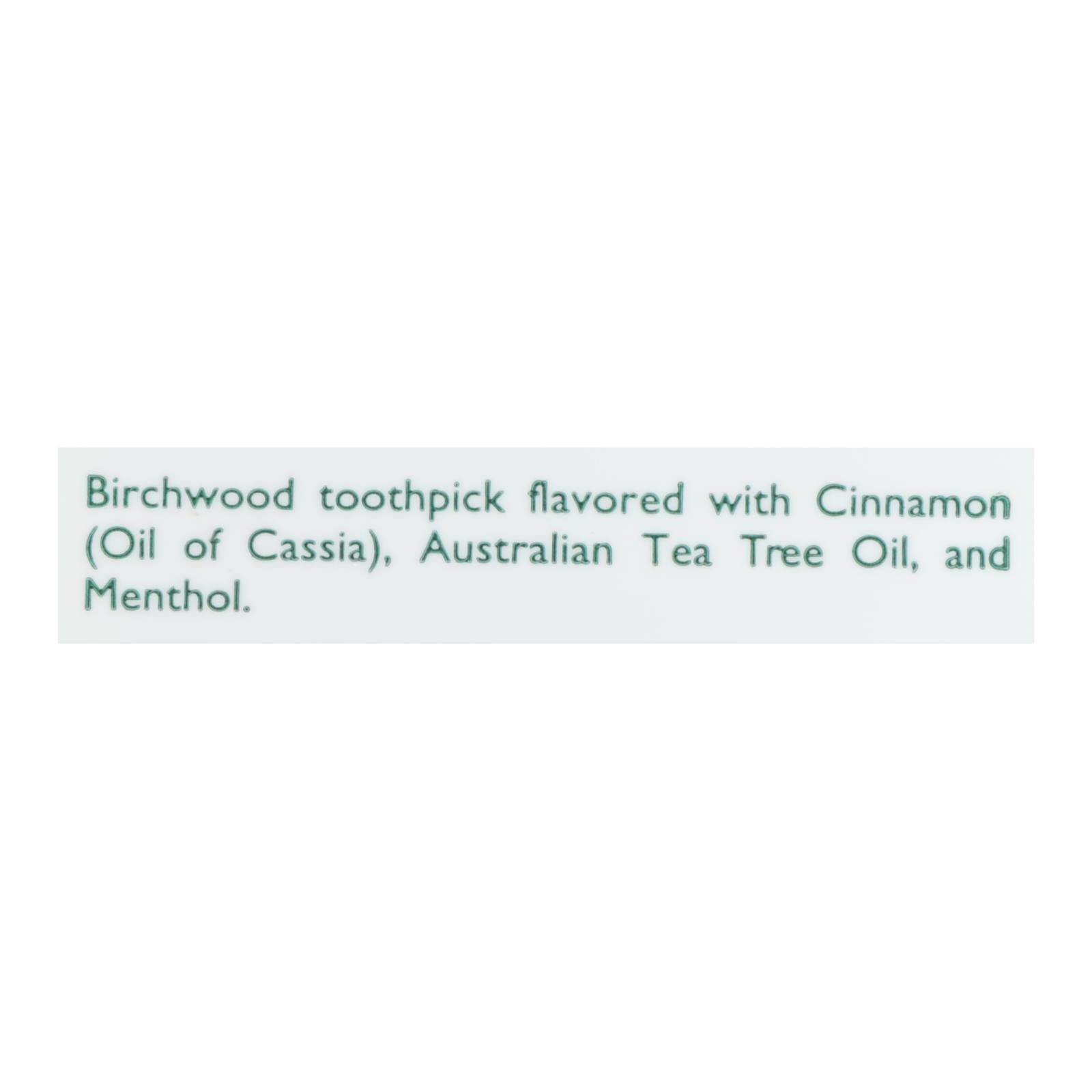 Tea Tree Therapy Toothpicks Cinnamon - 100 Toothpicks - Case Of 12