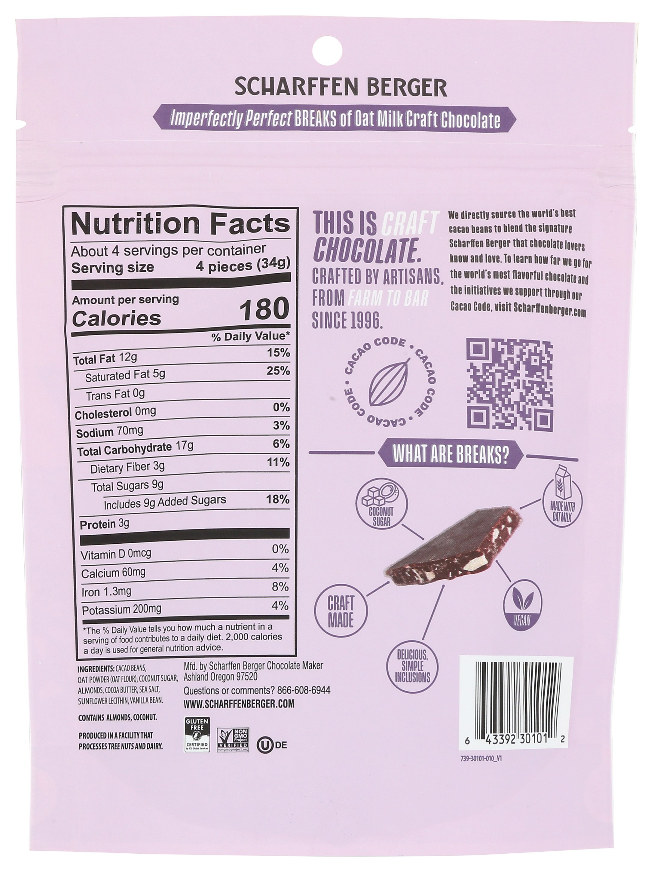 SCHARFFEN BERGER CHOC BARK OMLK SLTD ALMD - Case of 8