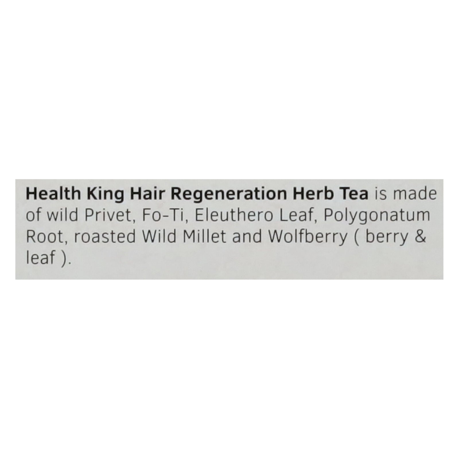 Health King Hair Regeneration Herb Tea - 20 Tea Bags