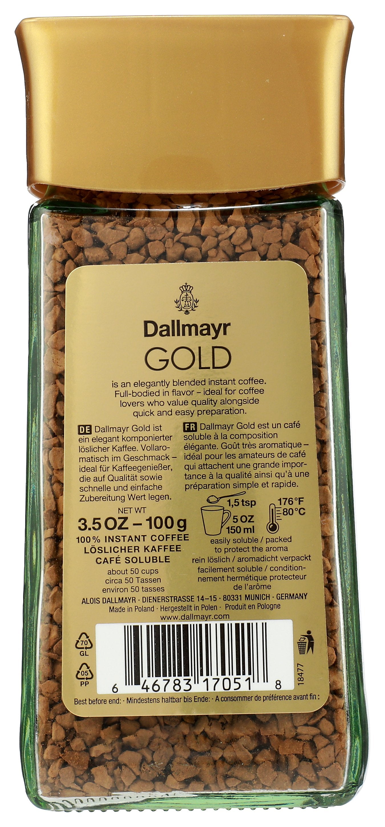 DALLMAYR COFFEE GOLD INSTNT SMALL - Case of 6