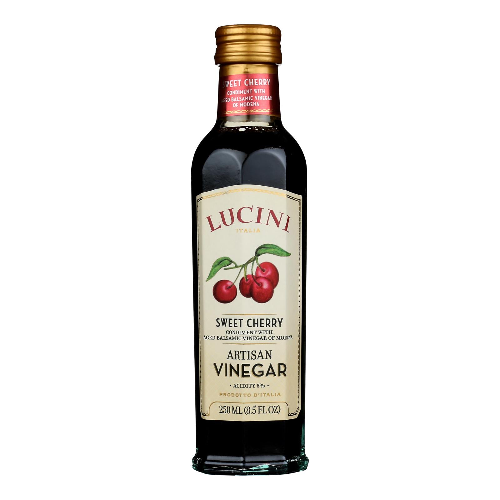 Lucini Italia Dark Cherry Balsamic Artisan Vinegar - Case Of 6 - 8.5 Fl Oz.