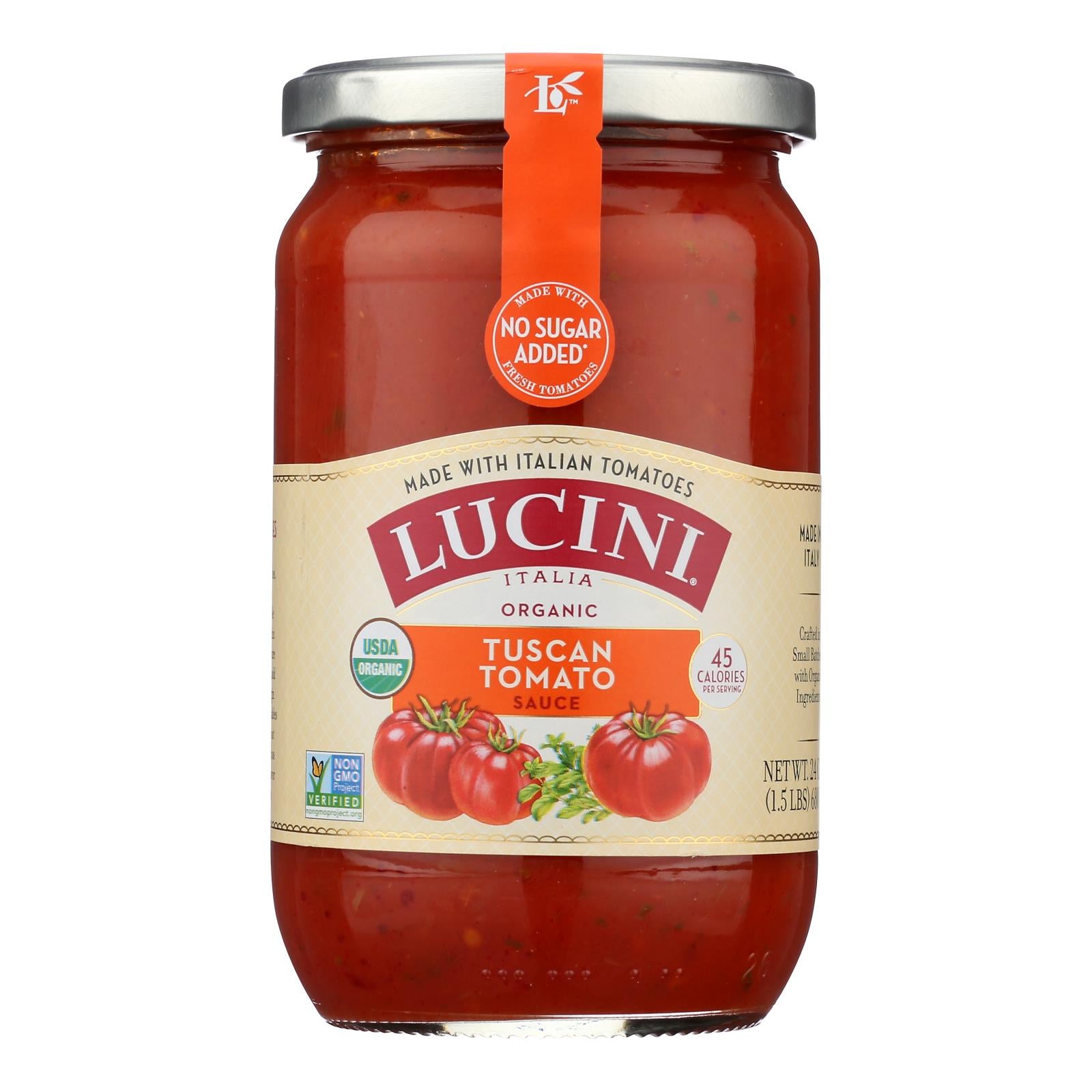 Lucini Italia - Pasta Sauce Organic Tuscan Tomato - Case of 6 - 24 Ounces