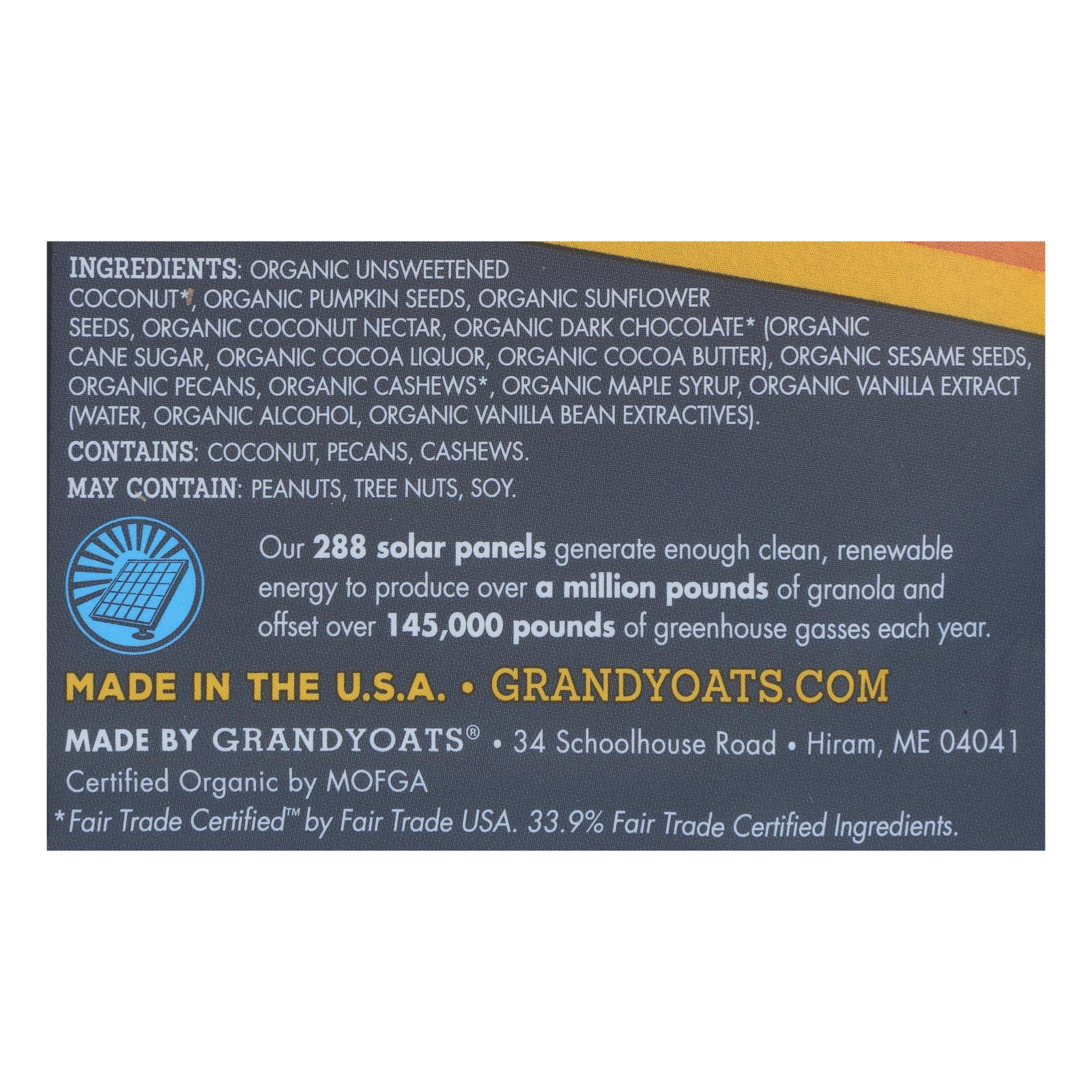 Grandy Oats Organic Granola - Chocolate Chunk Coconola - Case of 6 - 9 oz