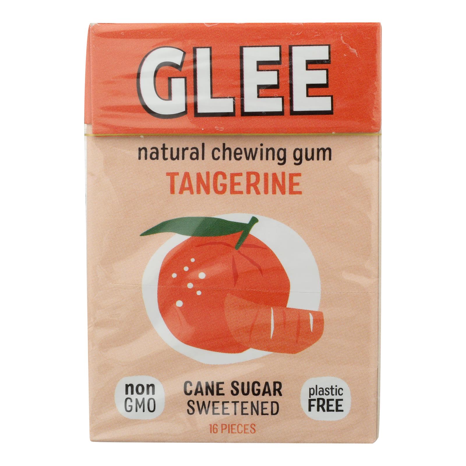 Glee Gum Chewing Gum - Tangerine - Case of 12 - 16 Pieces