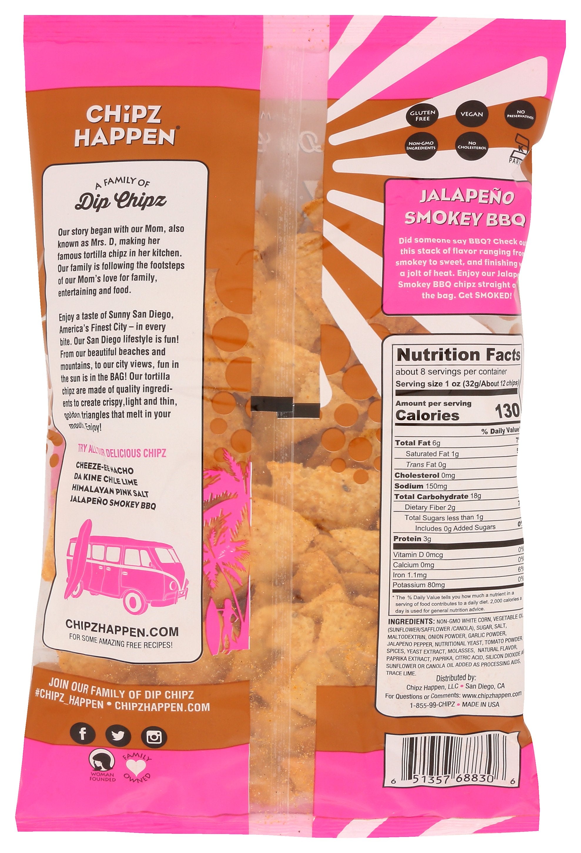 CHIPZ HAPPEN CHIP JALAPENO SMKY BBQ - Case of 12