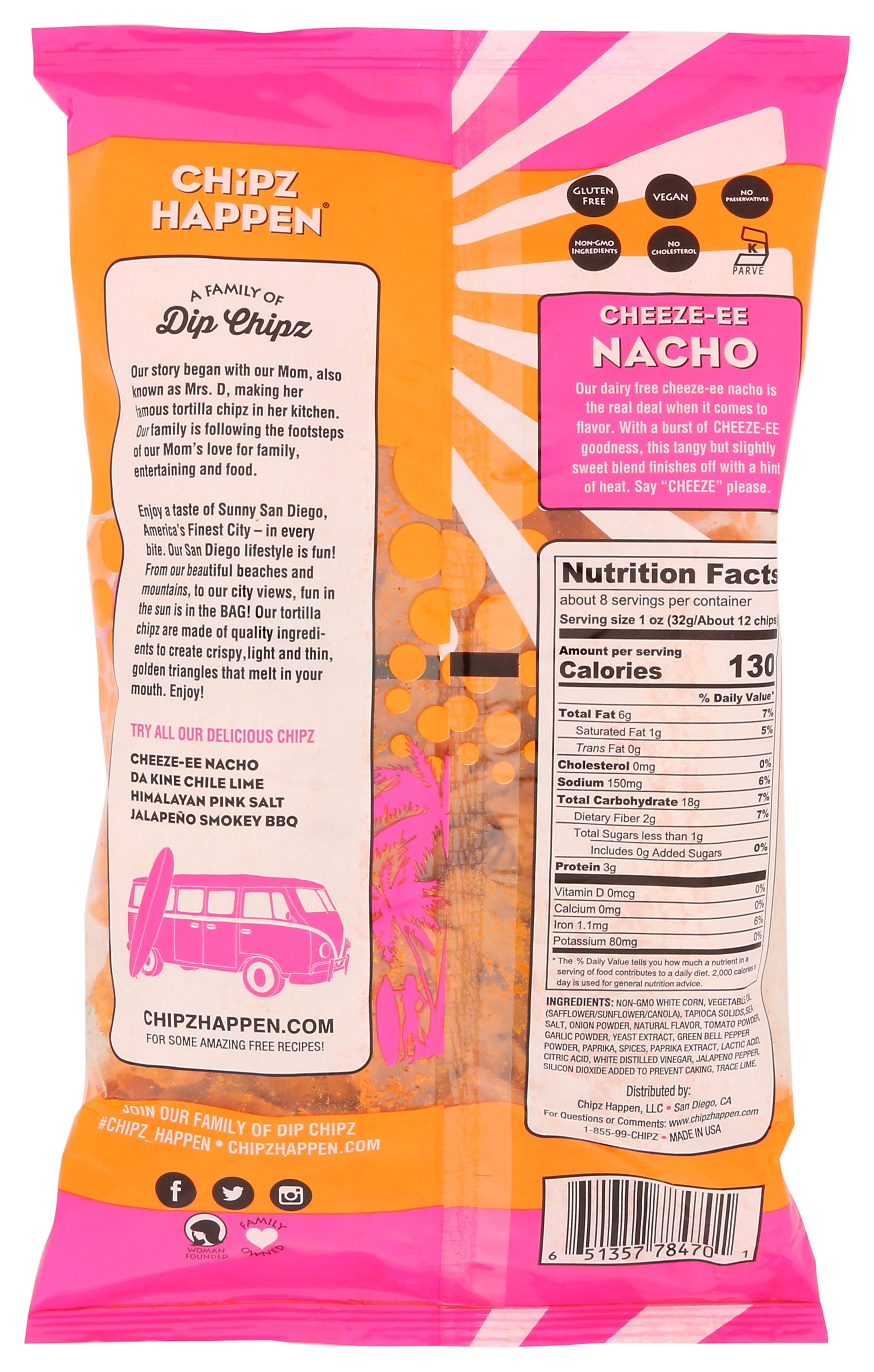 CHIPZ HAPPEN CHIP TORTILLA NACHO DF - Case of 12