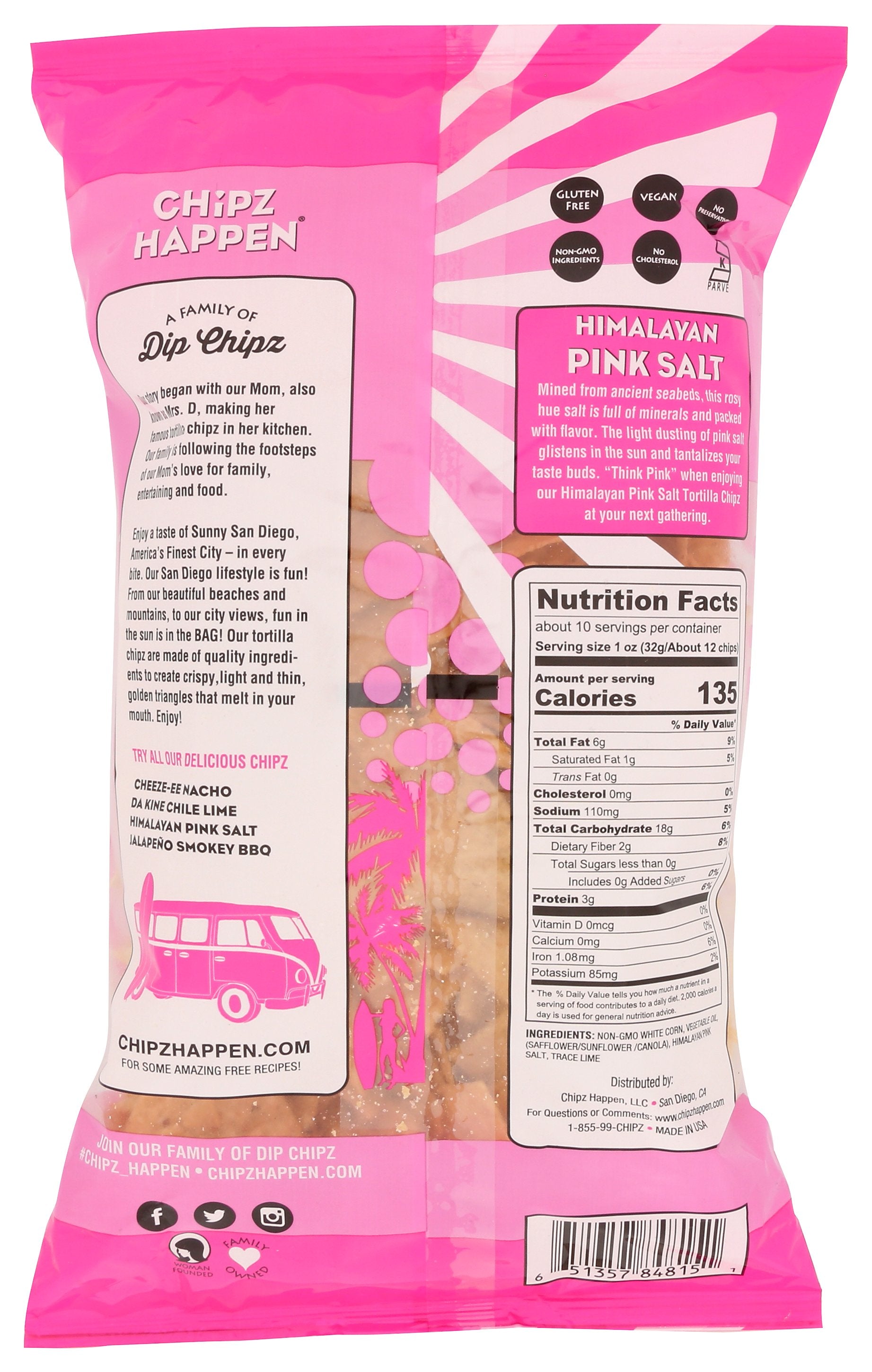 CHIPZ HAPPEN CHIP TORTILLA HIMLYN PNK SLT - Case of 12