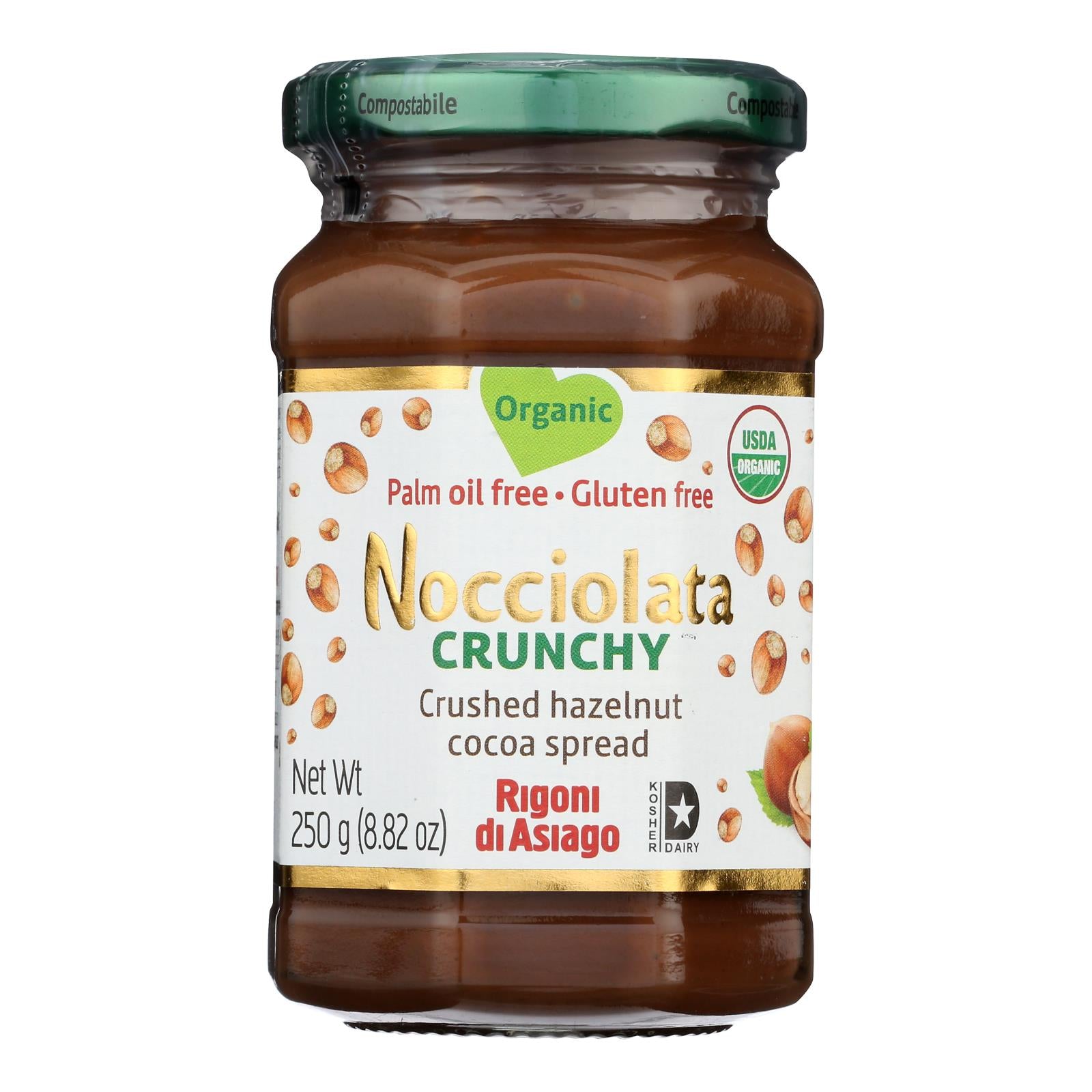 Nocciolata - Spread Organic Hazelnut Cocoa Crunch - Case of 6-8.82 Ounces