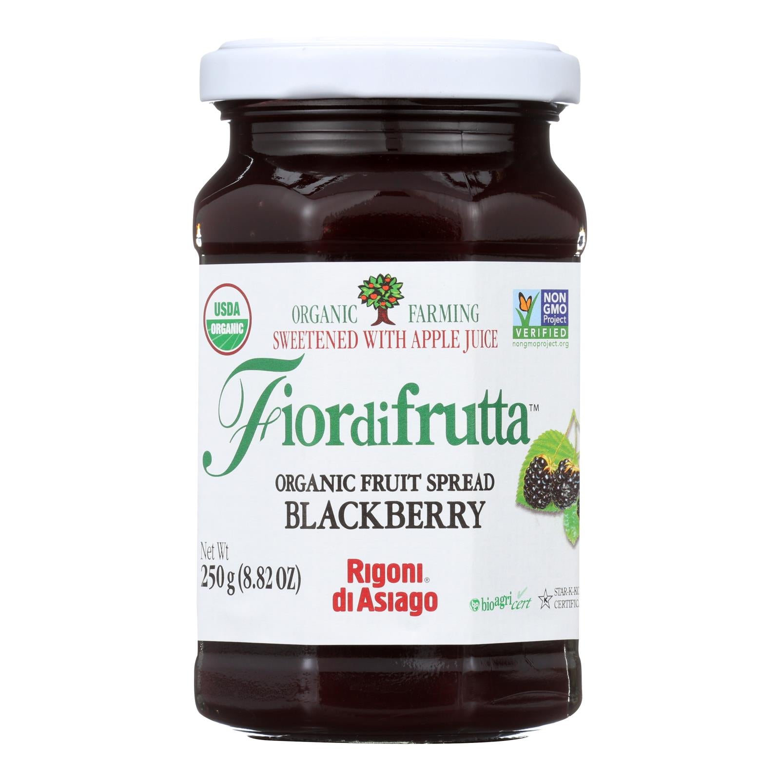 Fiordifrutta Blackberry Fruit Spread  - Case of 6 - 8.82 OZ