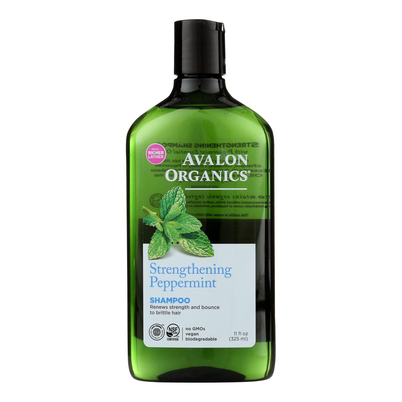 Avalon Organics Revitalizing Shampoo Peppermint Botanicals - 11 Fl Oz