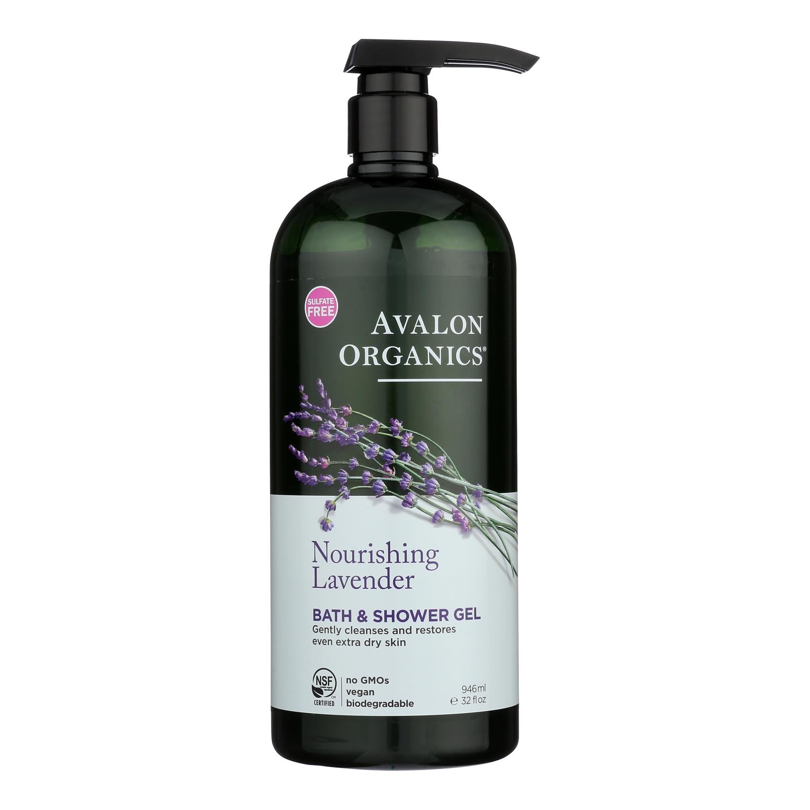 Avalon Organics Bath And Shower Gel Lavender - 32 Fl Oz