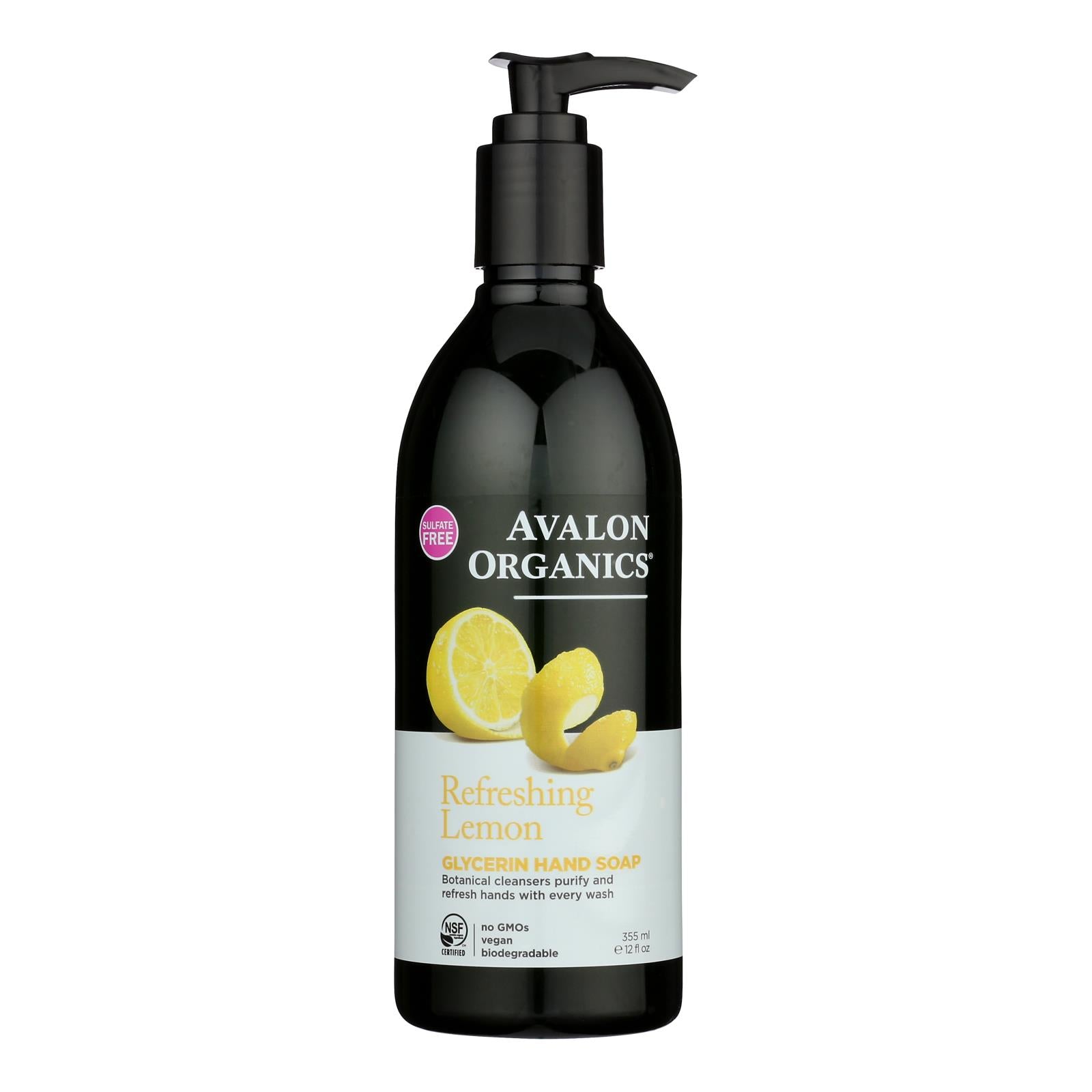 Avalon Organics Glycerin Liquid Hand Soap Lemon - 12 Fl Oz