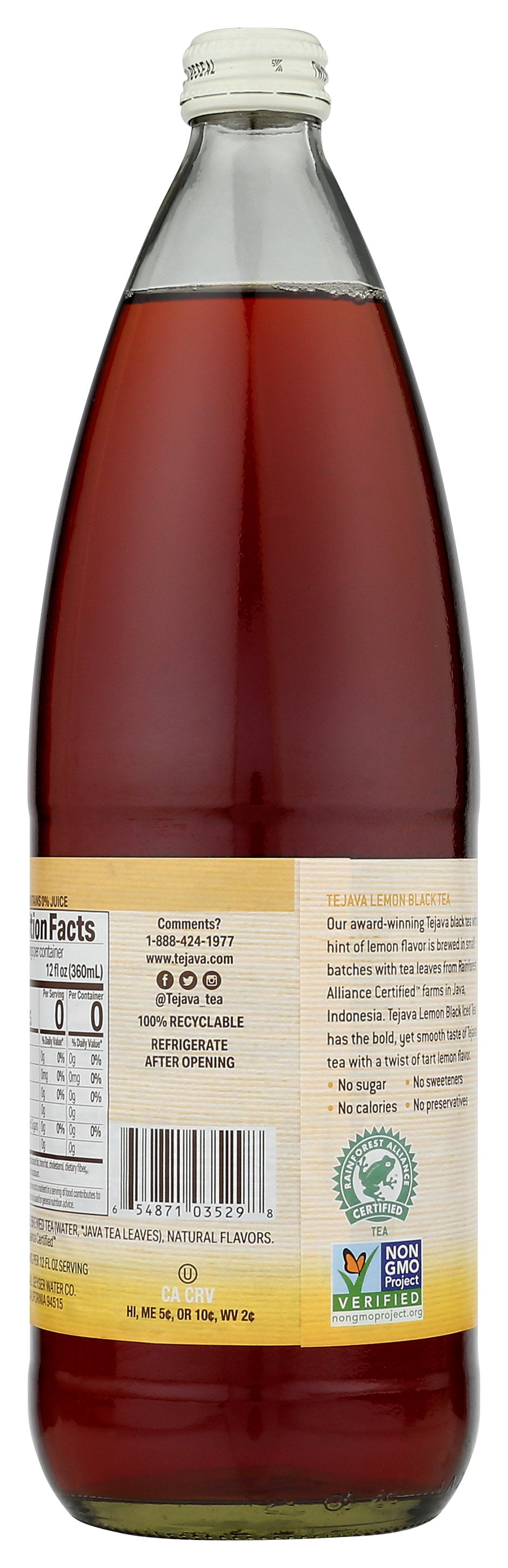 TEJAVA TEA LEMON - Case of 12