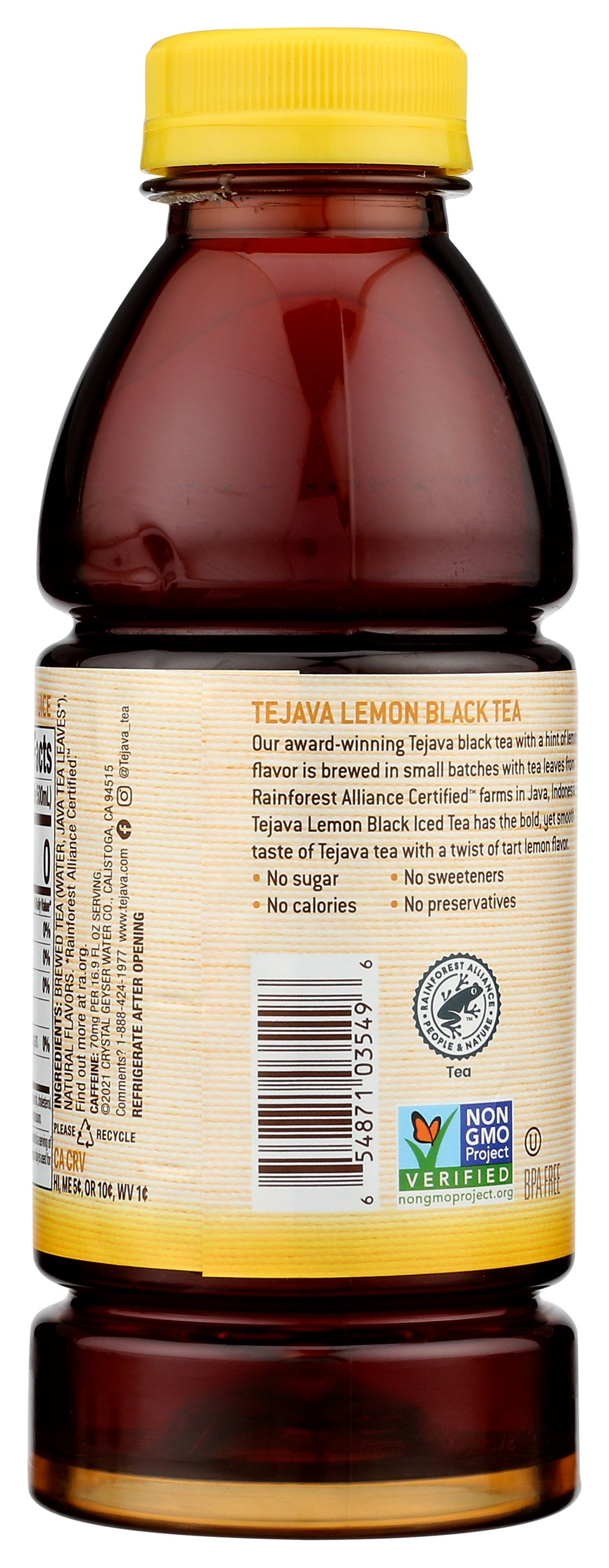 TEJAVA TEA LEMON UNSWEETENED - Case of 12